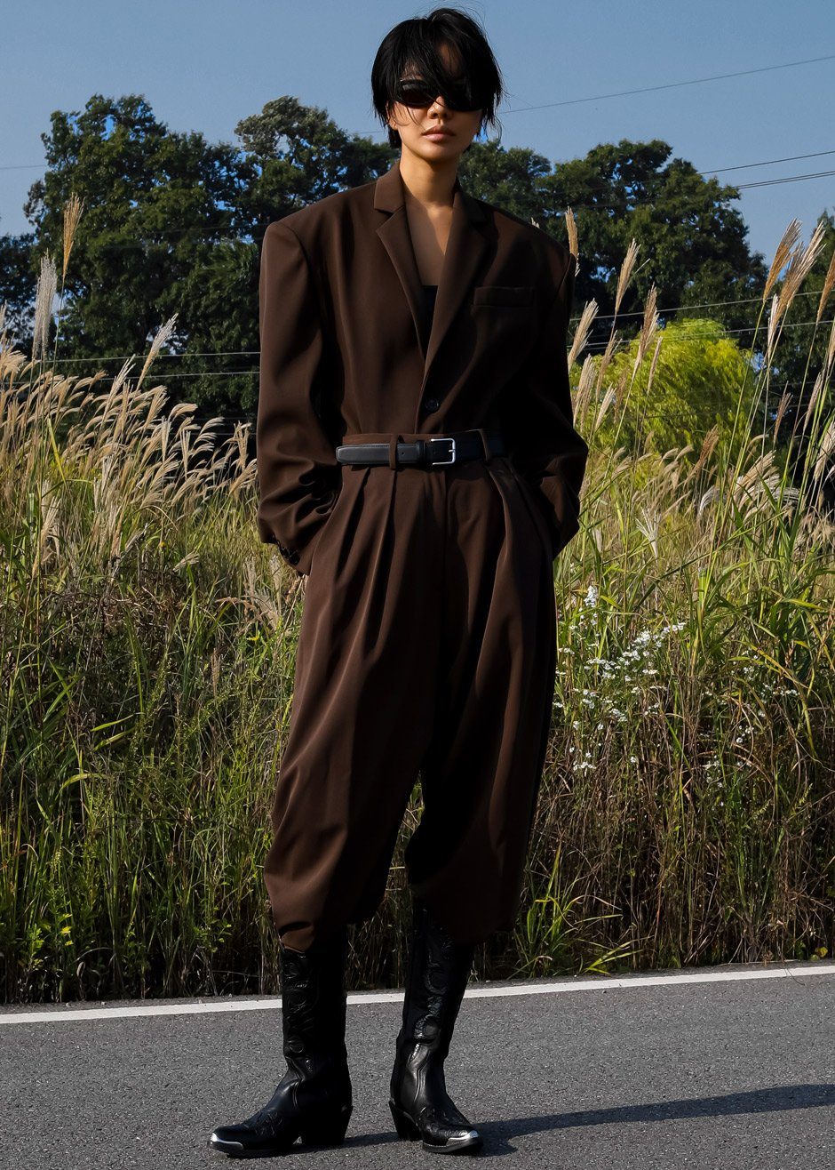 Tansy Pleated Trousers - Chocolate - Image 10