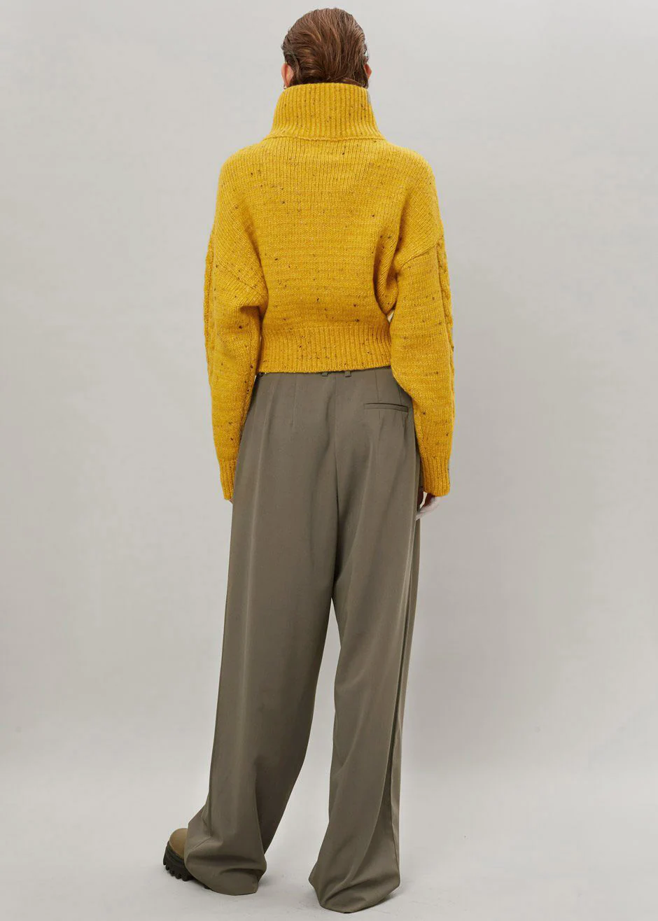 Tansy Pleated Trousers - Olive - Image 12