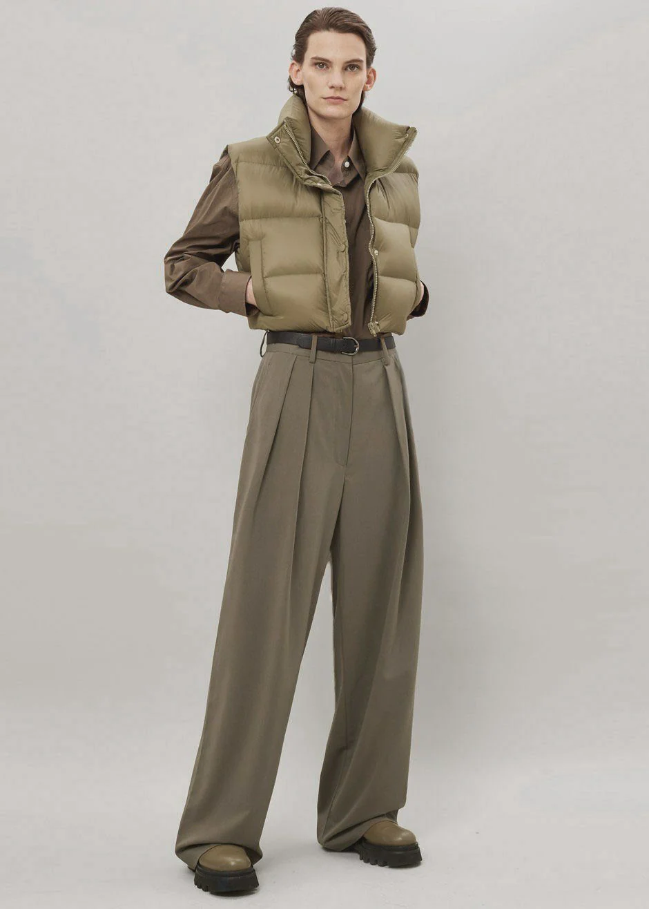 Tansy Pleated Trousers - Olive - Image 9