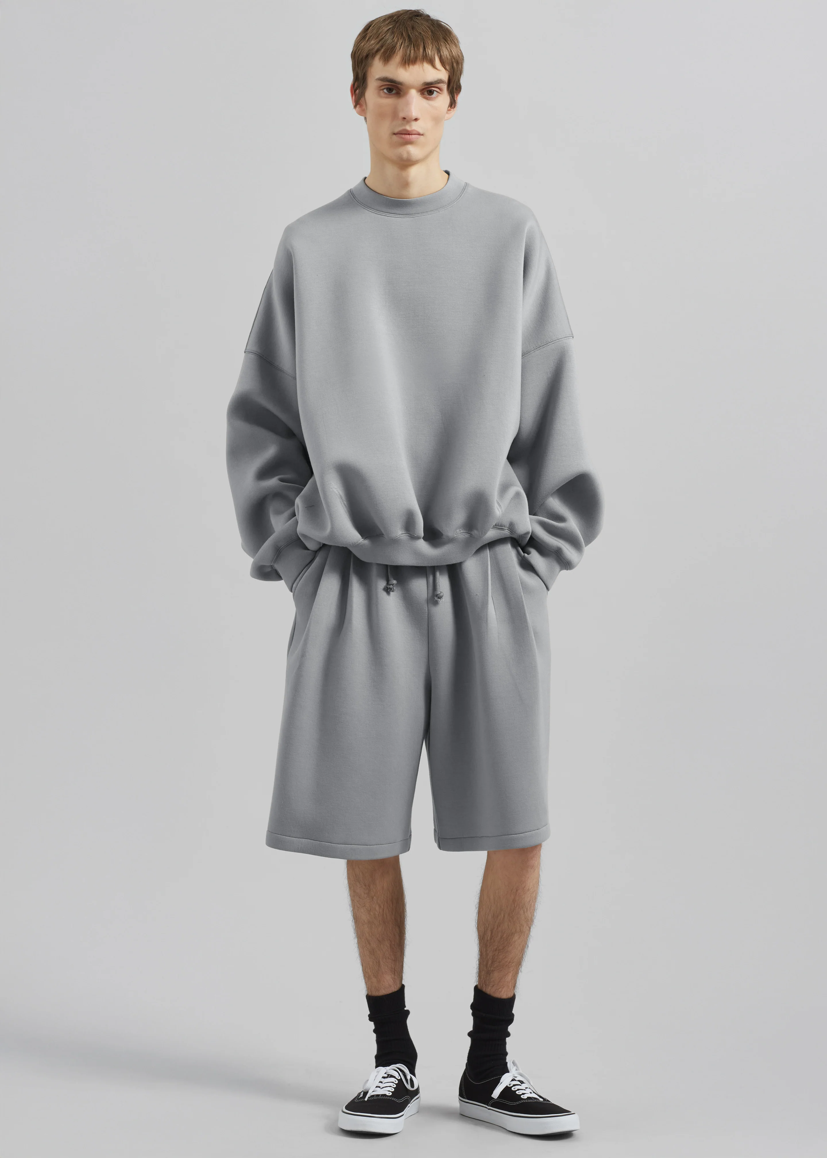 Tate Sweat Shorts - Grey - Image 2