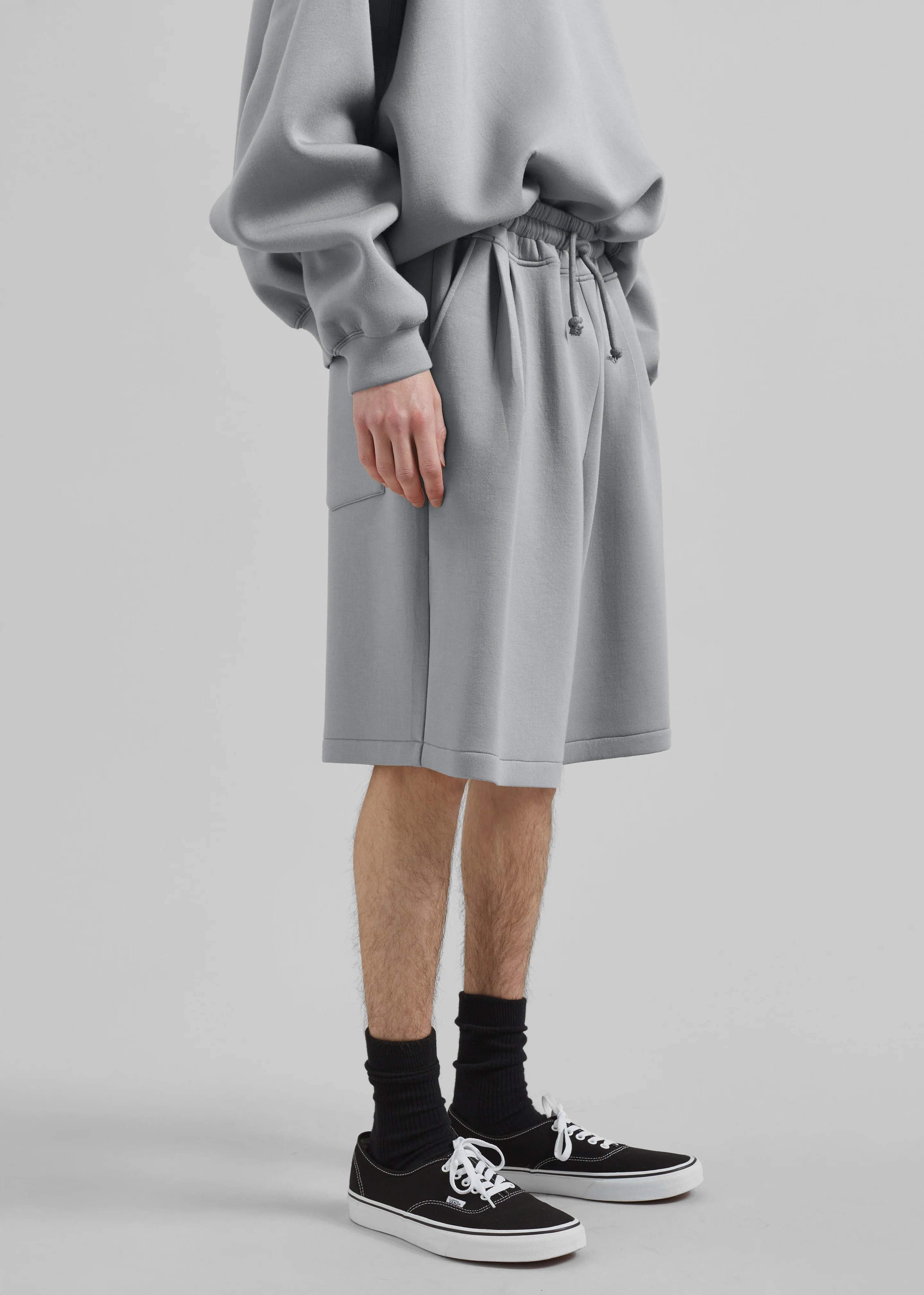 Tate Sweat Shorts - Grey - Image 4
