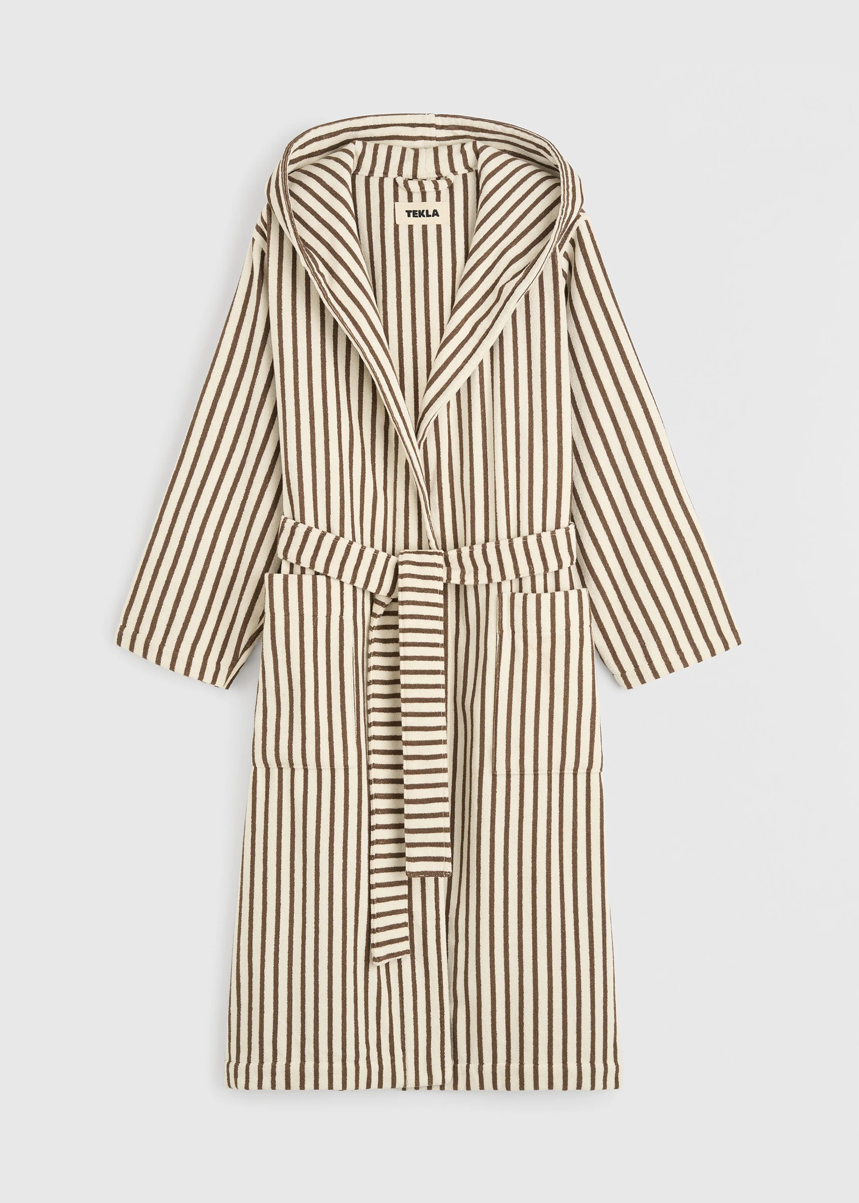 Tekla Hooded Bathrobe - Kodiak Stripes - Image 11