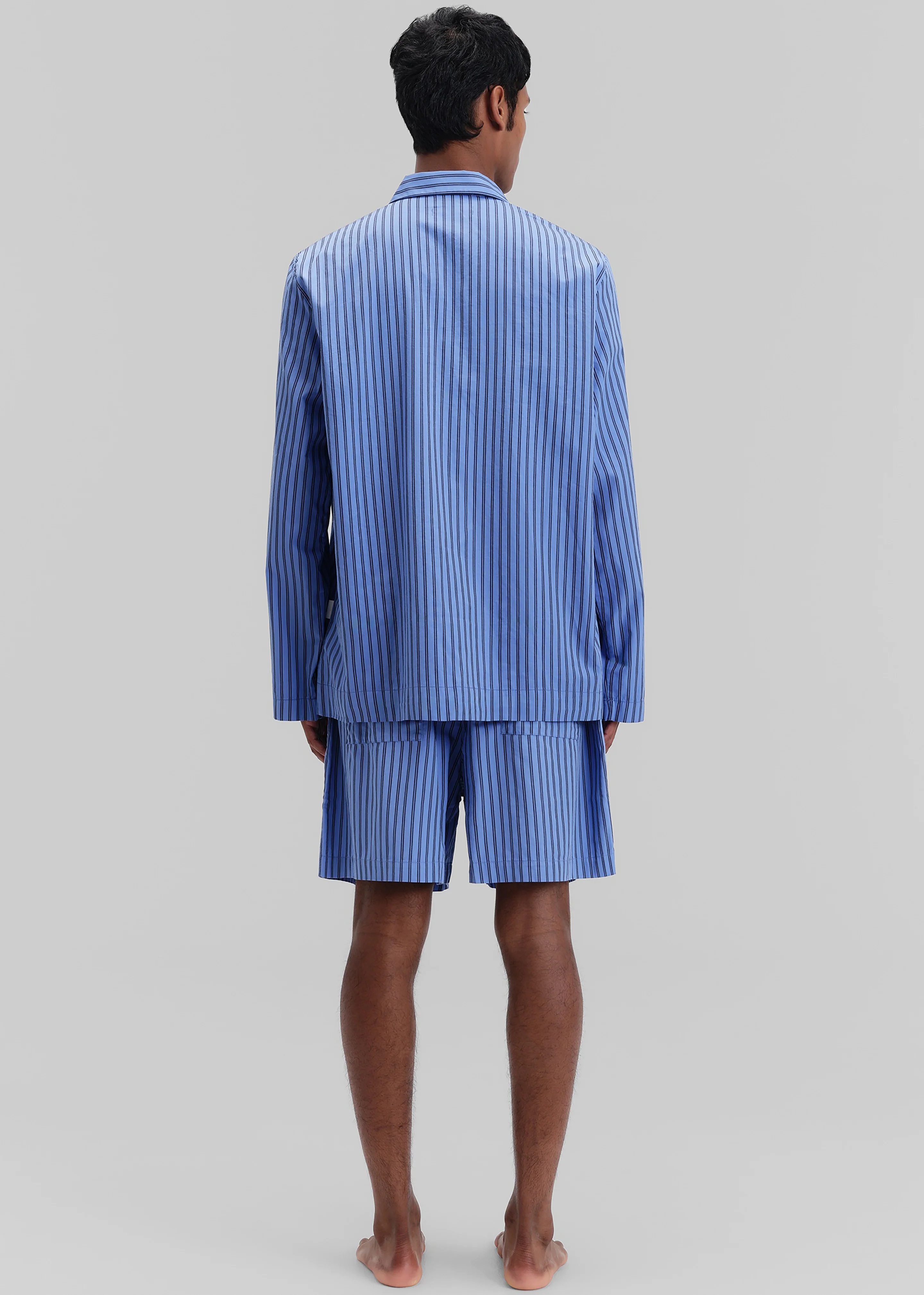 Tekla Poplin Pyjama Shirt - Boro Stripes - Image 10