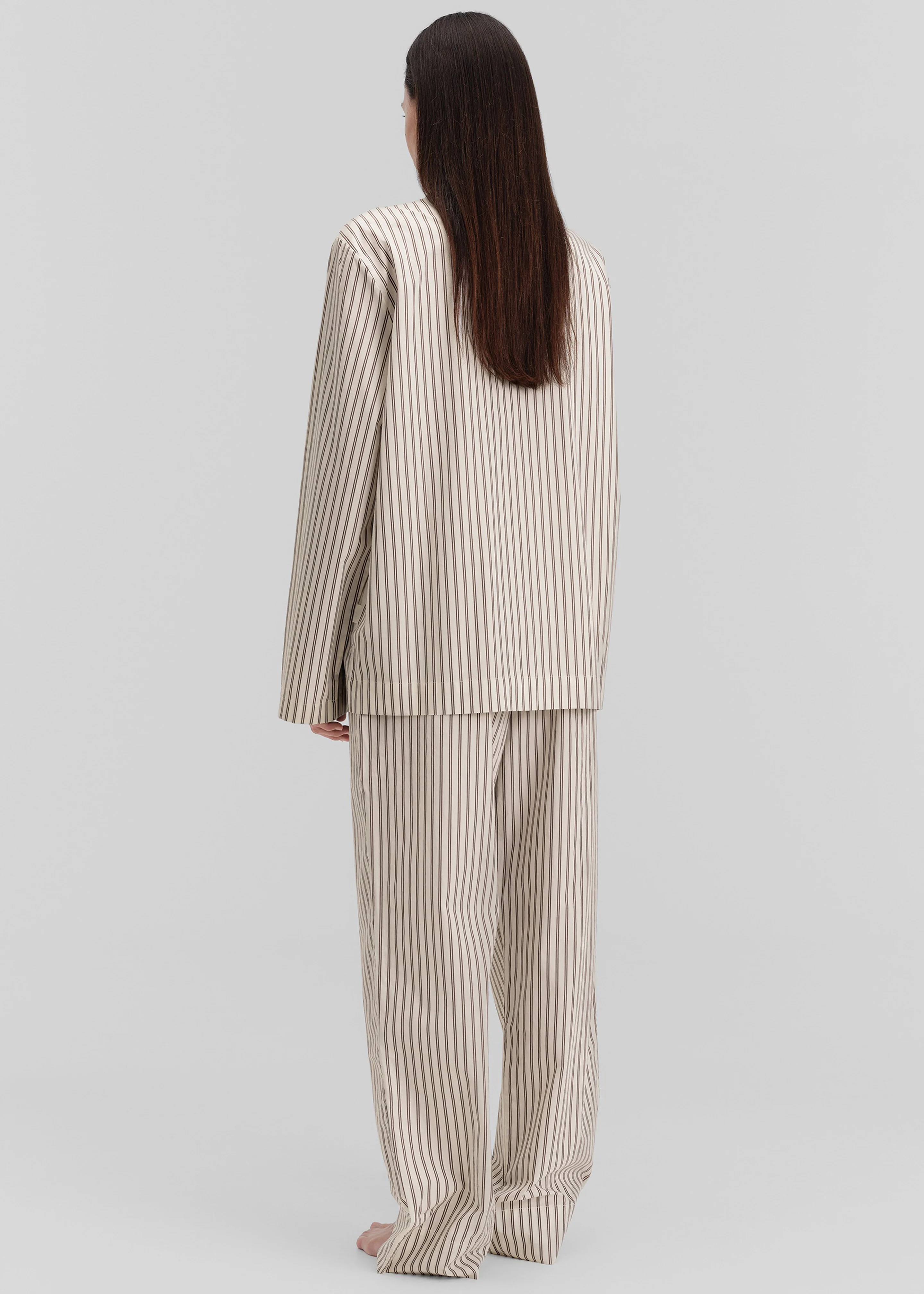 Tekla Poplin Pyjama Shirt - Hopper Stripes - Image 12