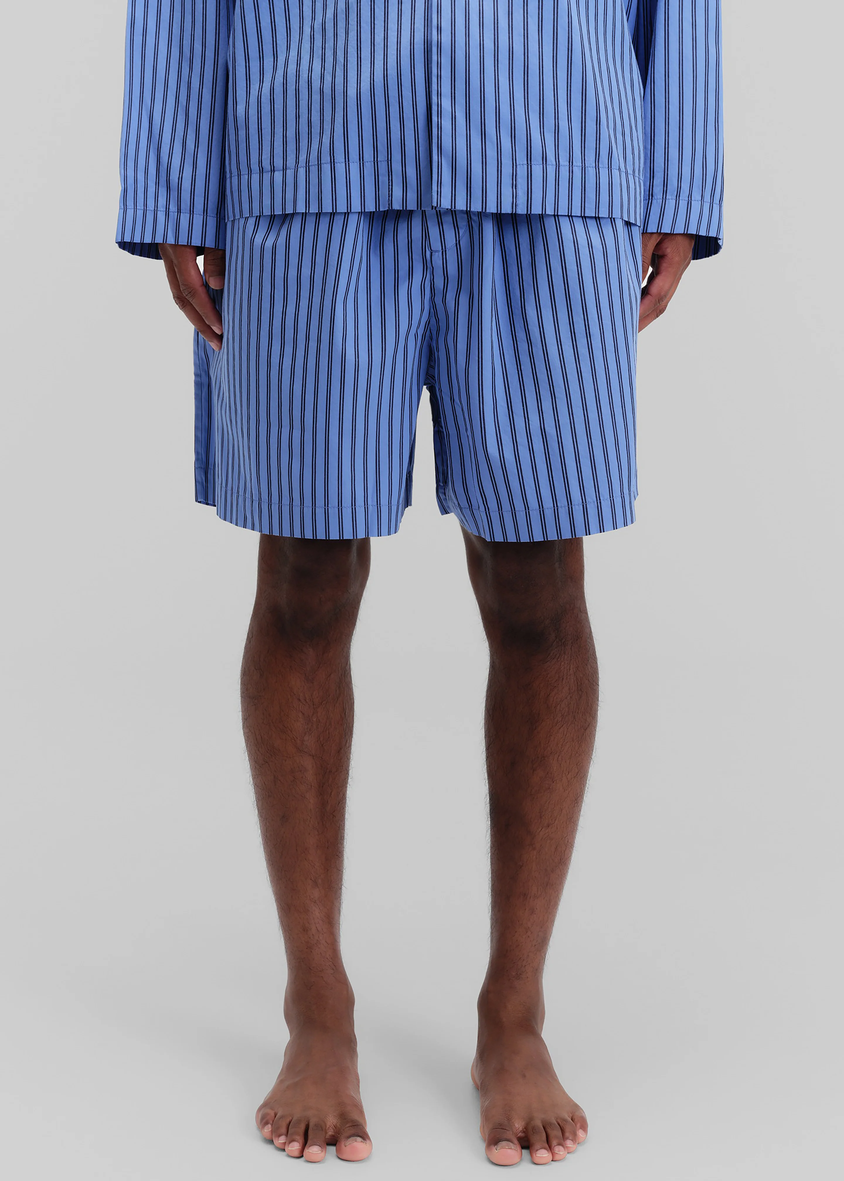 Tekla Poplin Pyjama Shorts - Boro Stripes - Image 6