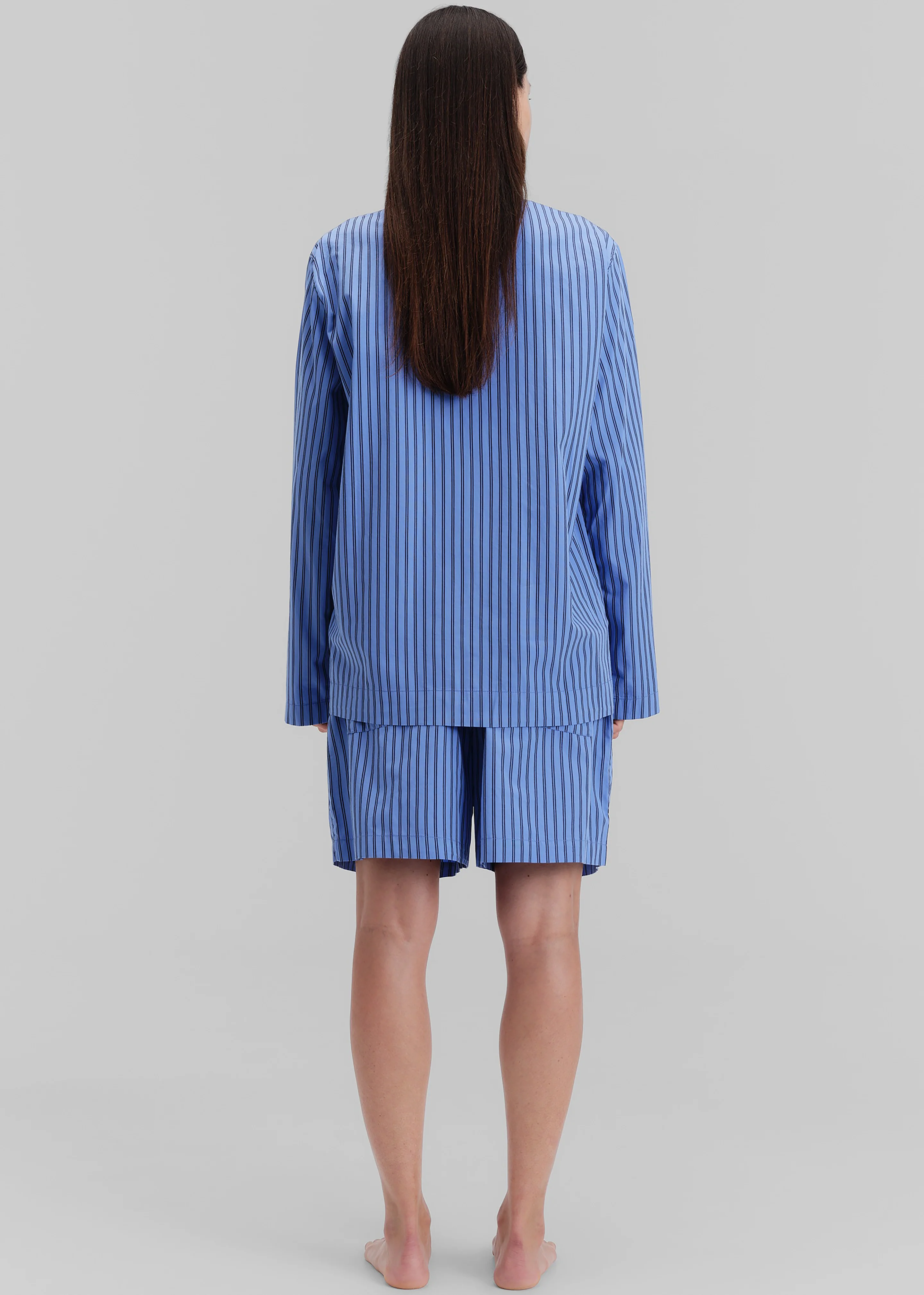 Tekla Poplin Pyjama Shorts - Boro Stripes - Image 8