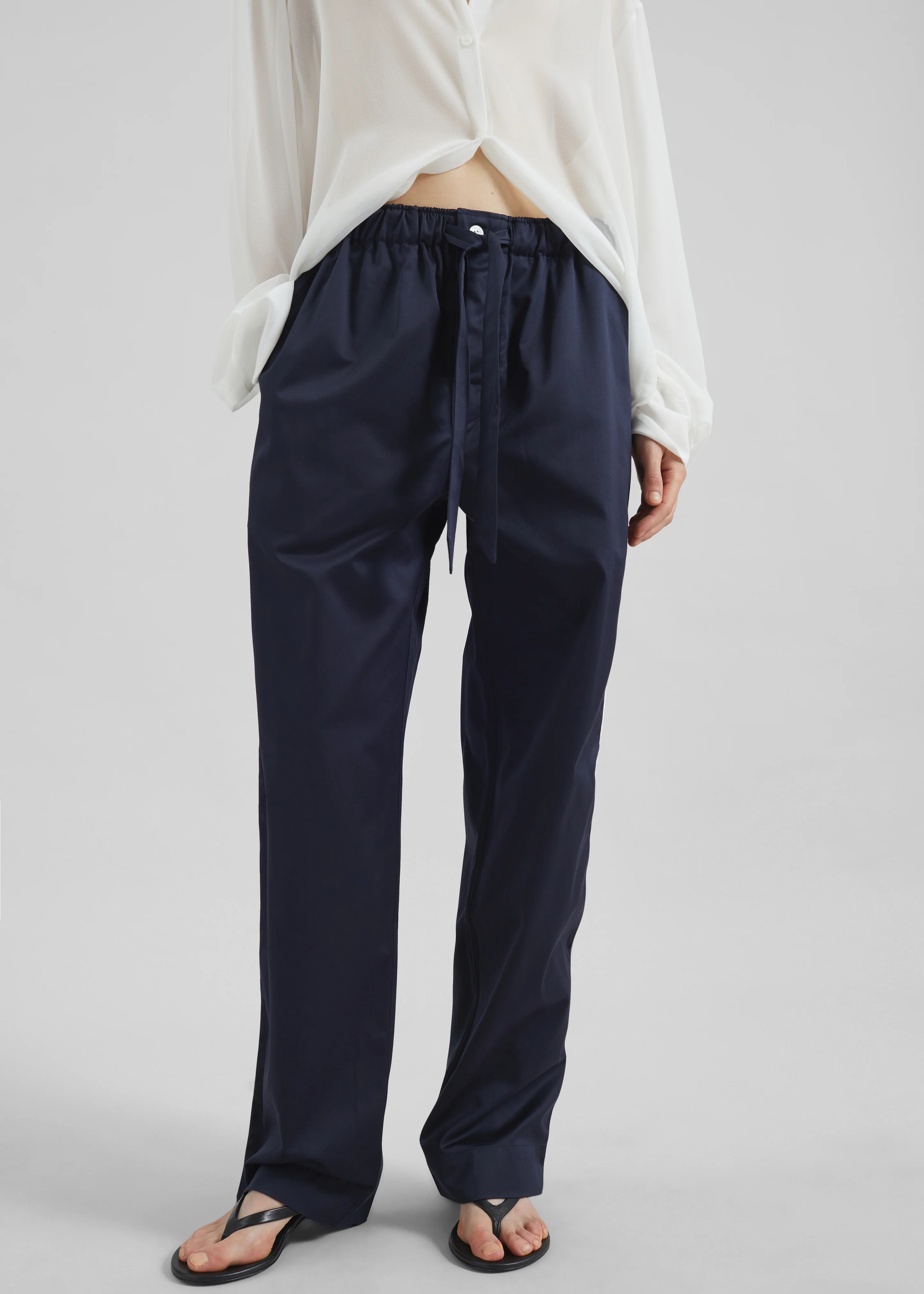 Tekla Sateen Pyjama Pants - Chelsea - Image 2