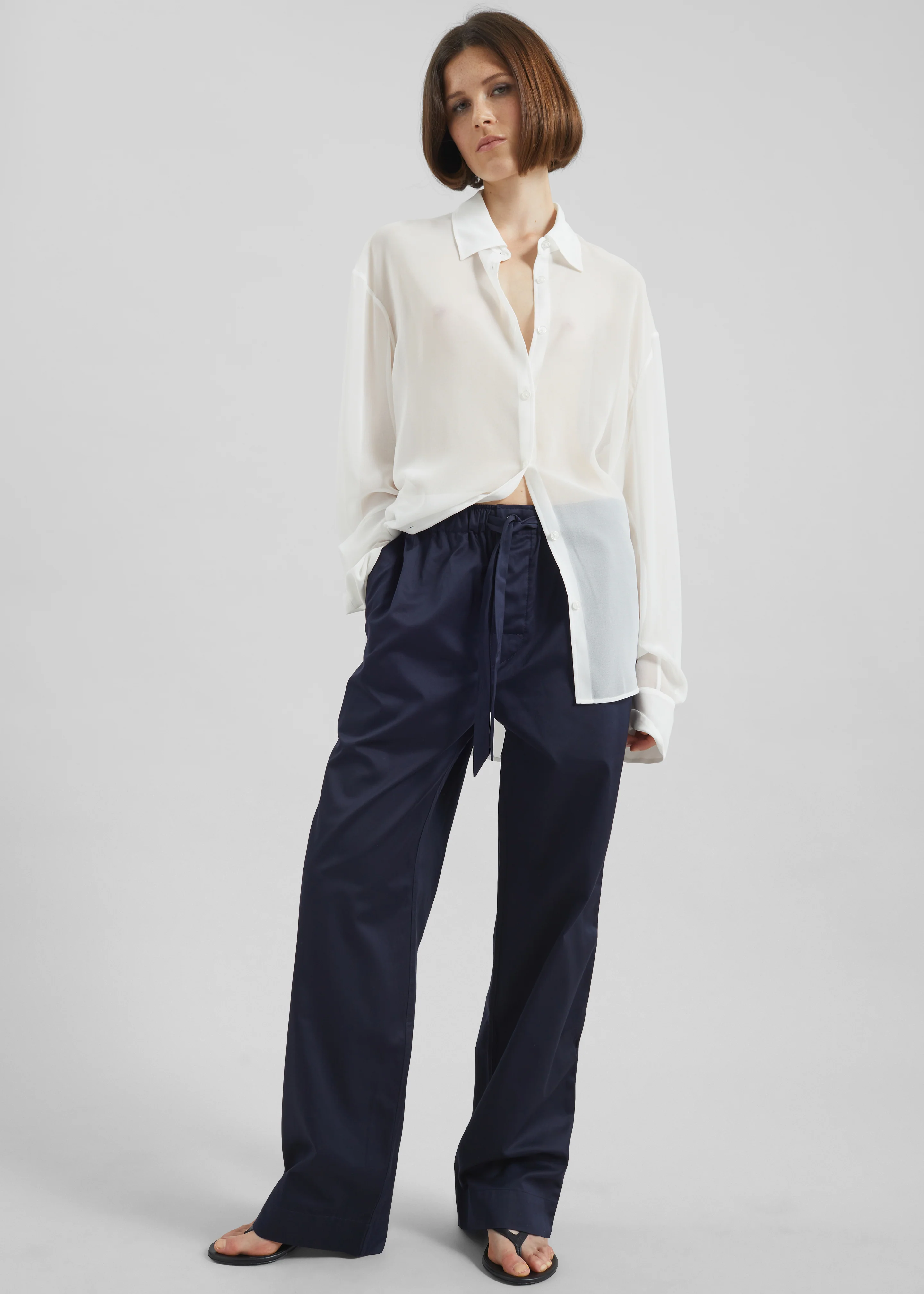 Tekla Sateen Pyjama Pants - Chelsea - Image 3