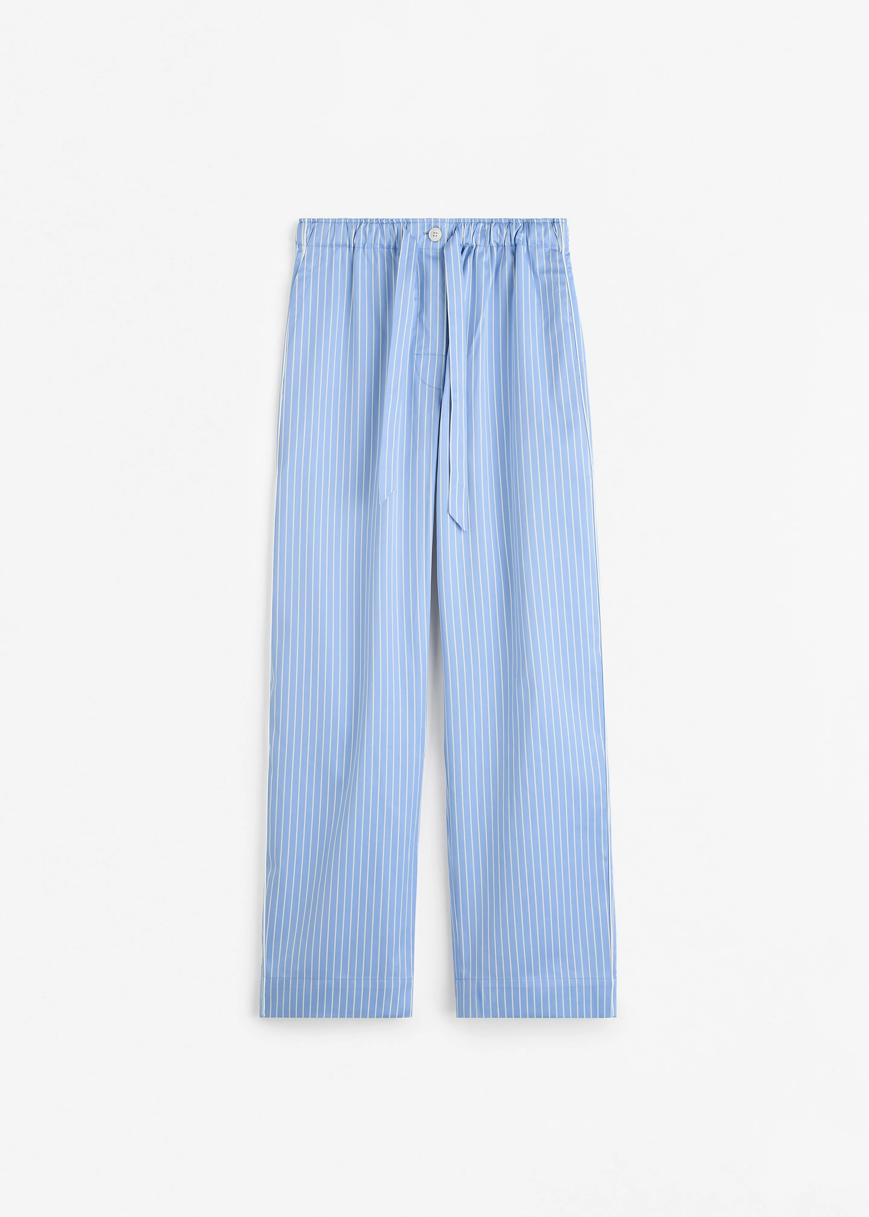 Tekla Sateen Pyjama Pants - Polo Stripes - Image 7