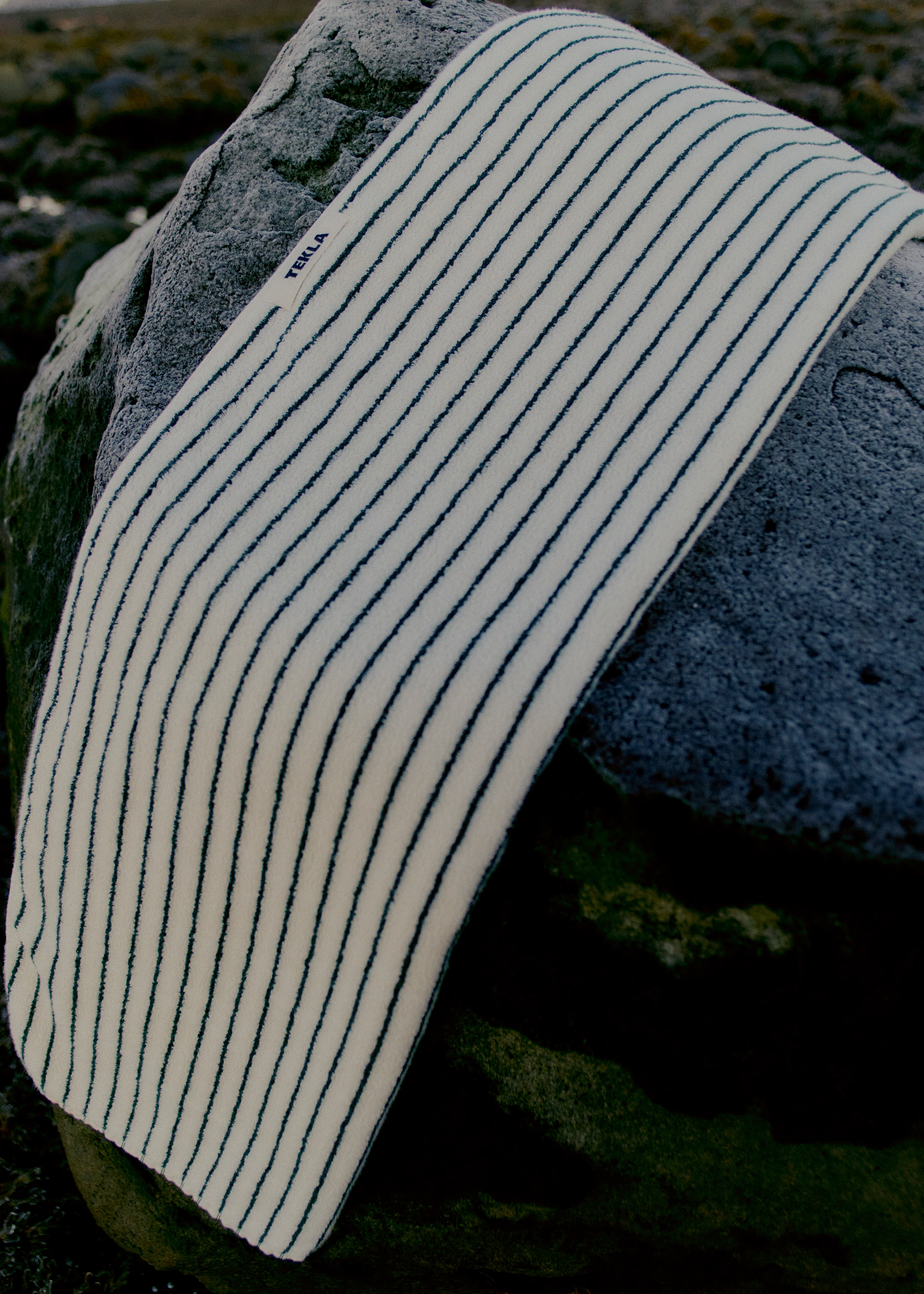 Tekla Towel - Racing Green Stripes - Image 3