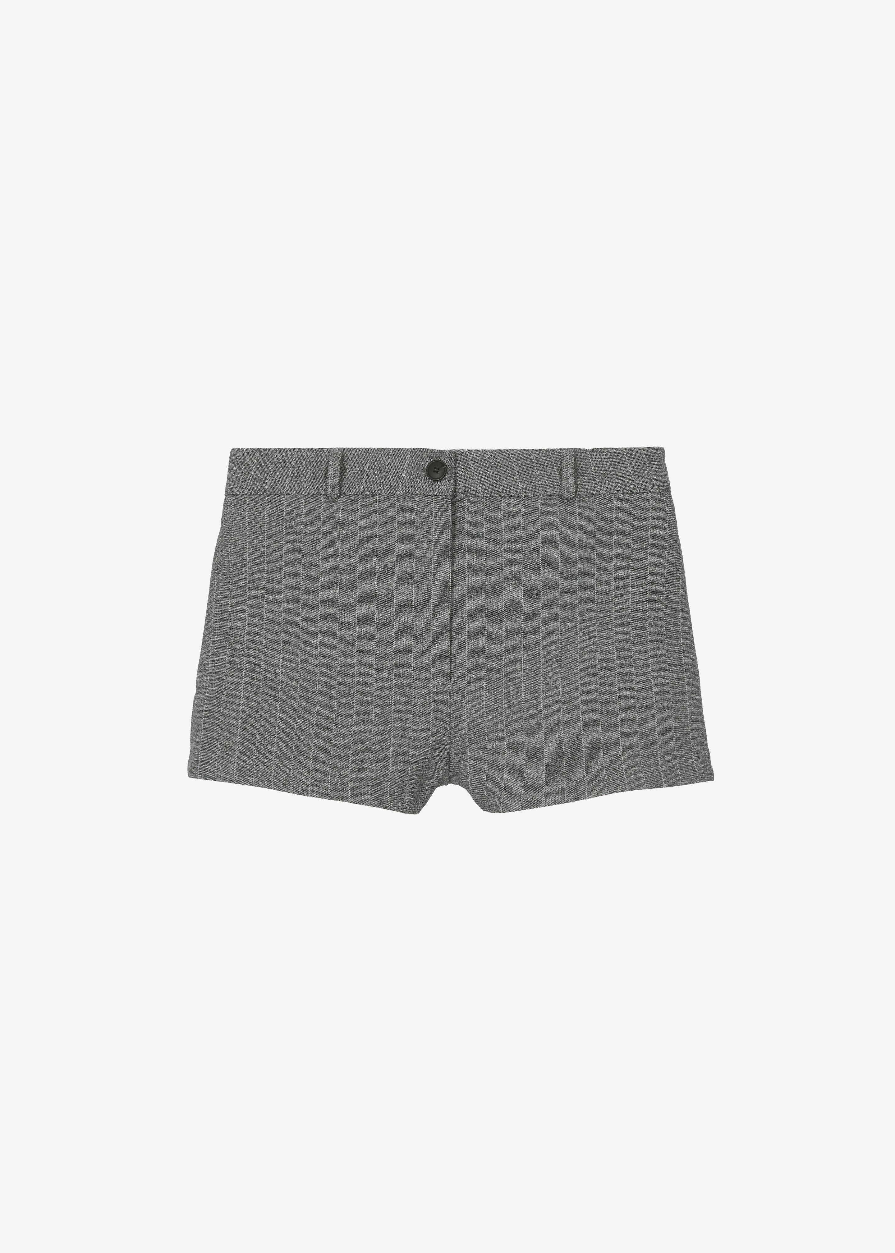 Tenby Striped Hot Pants - Grey Melange - Image 9