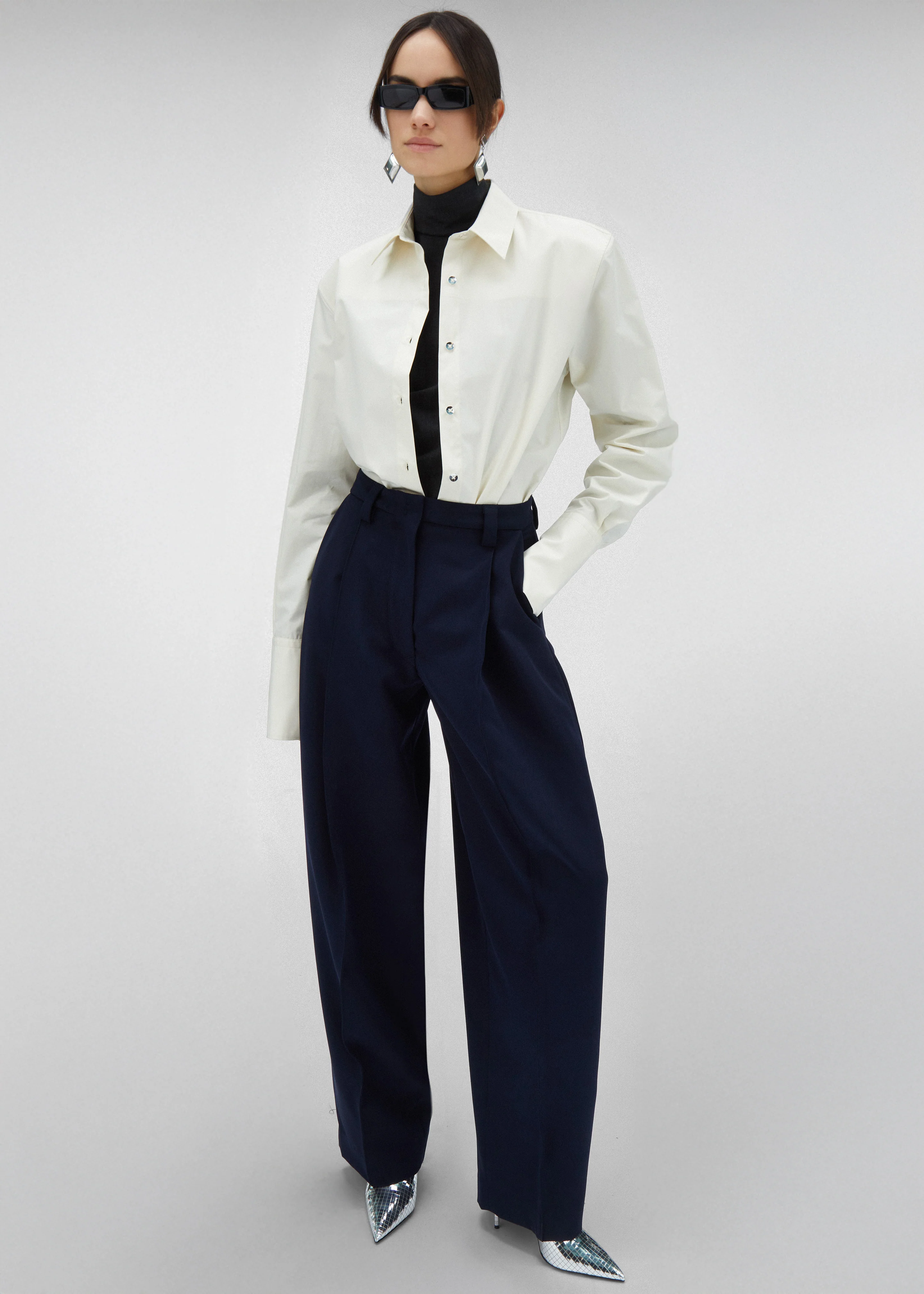 TheLatest Codie Poplin Shirt - Butter - Image 4