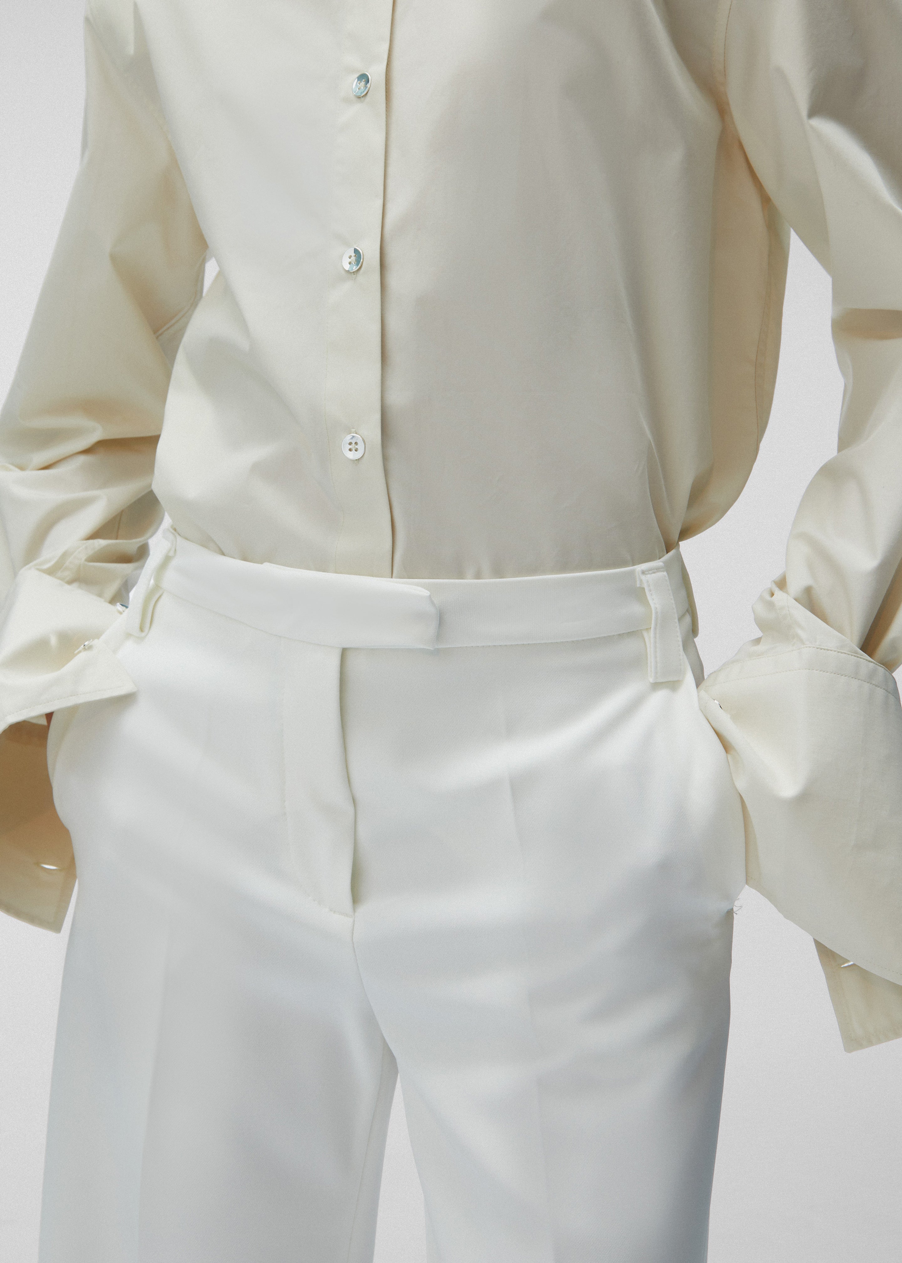 TheLatest Codie Poplin Shirt - Butter - Image 6