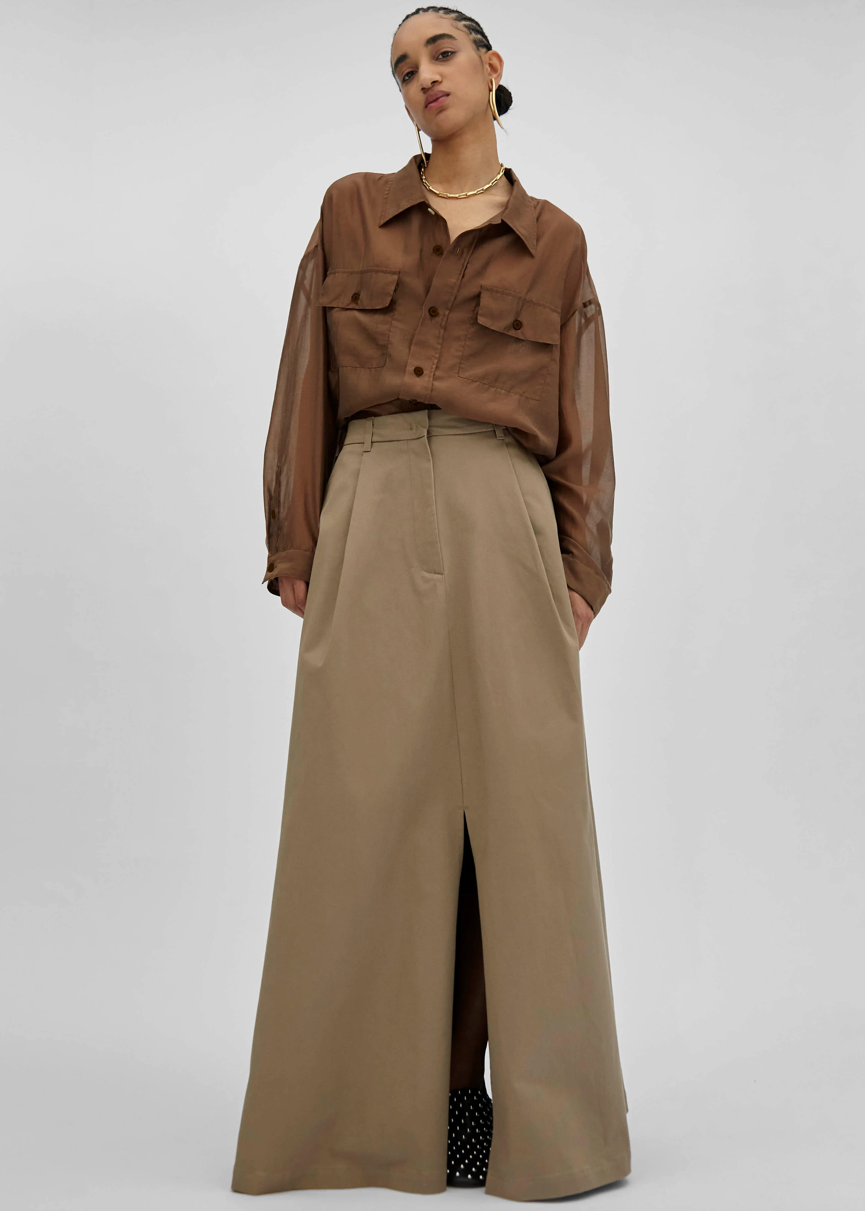 TheLatest Daisy Skirt - Cognac - Image 6