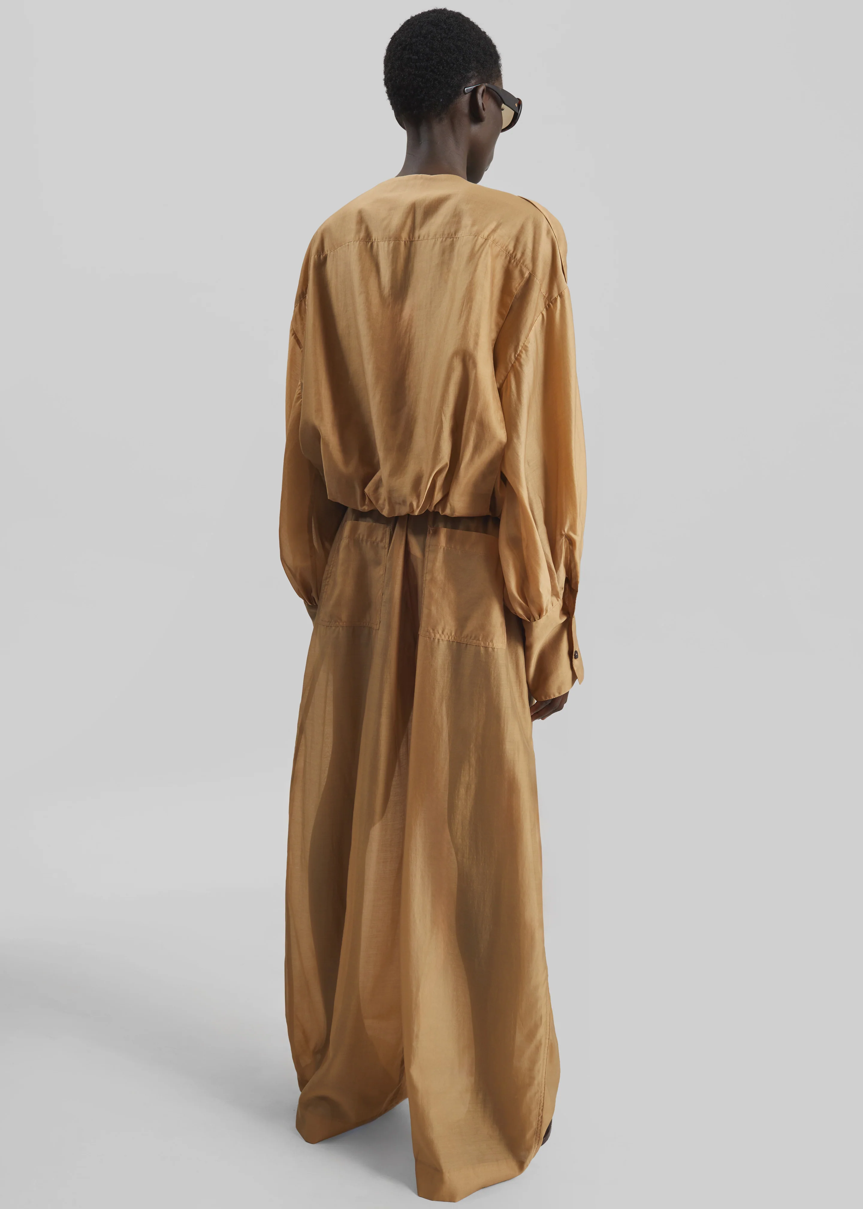 TheLatest Dora Light Muslin Trousers - Nude - Image 9