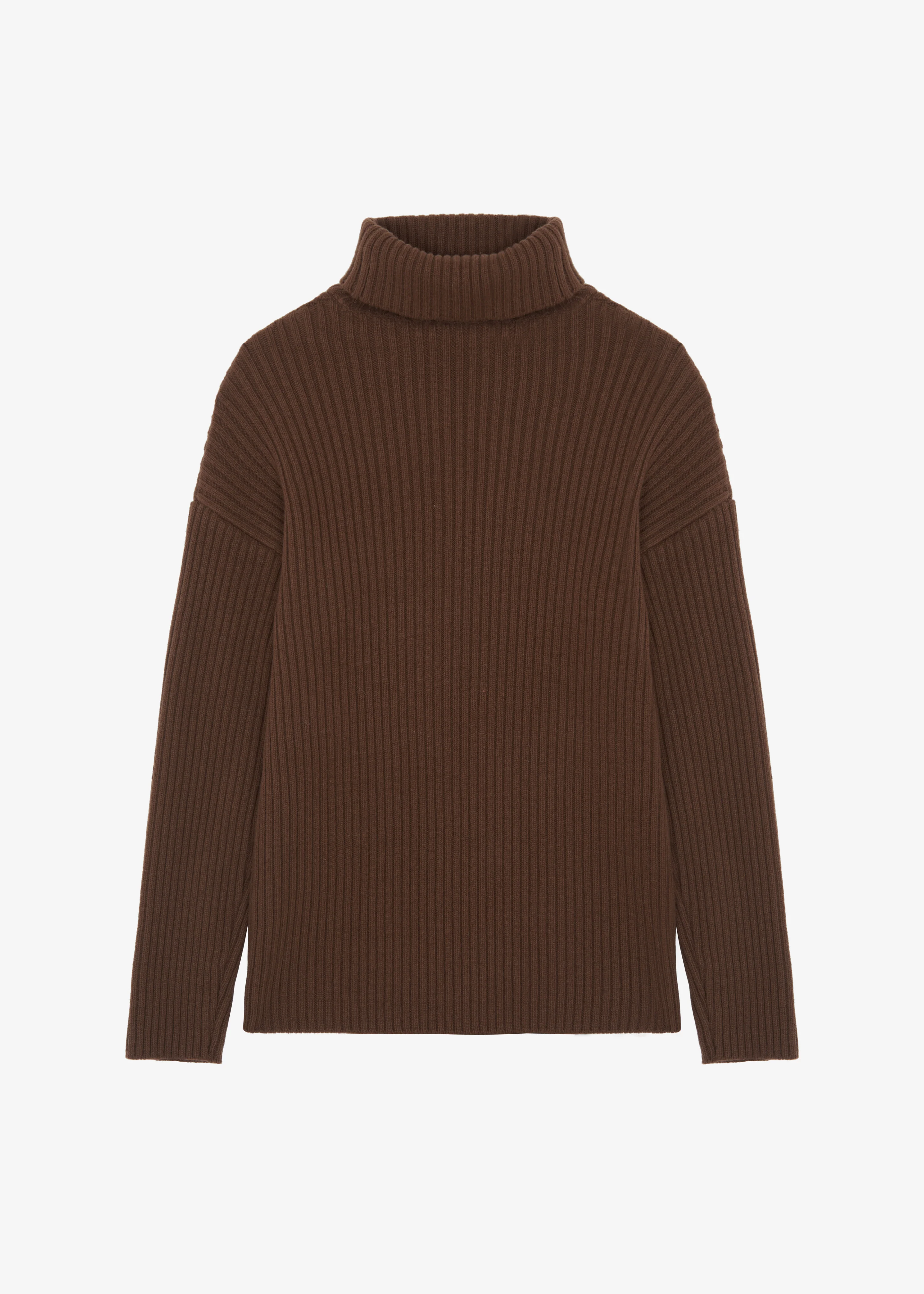 Thelma Ribbed Sweater Dress - Brown - Image 9
