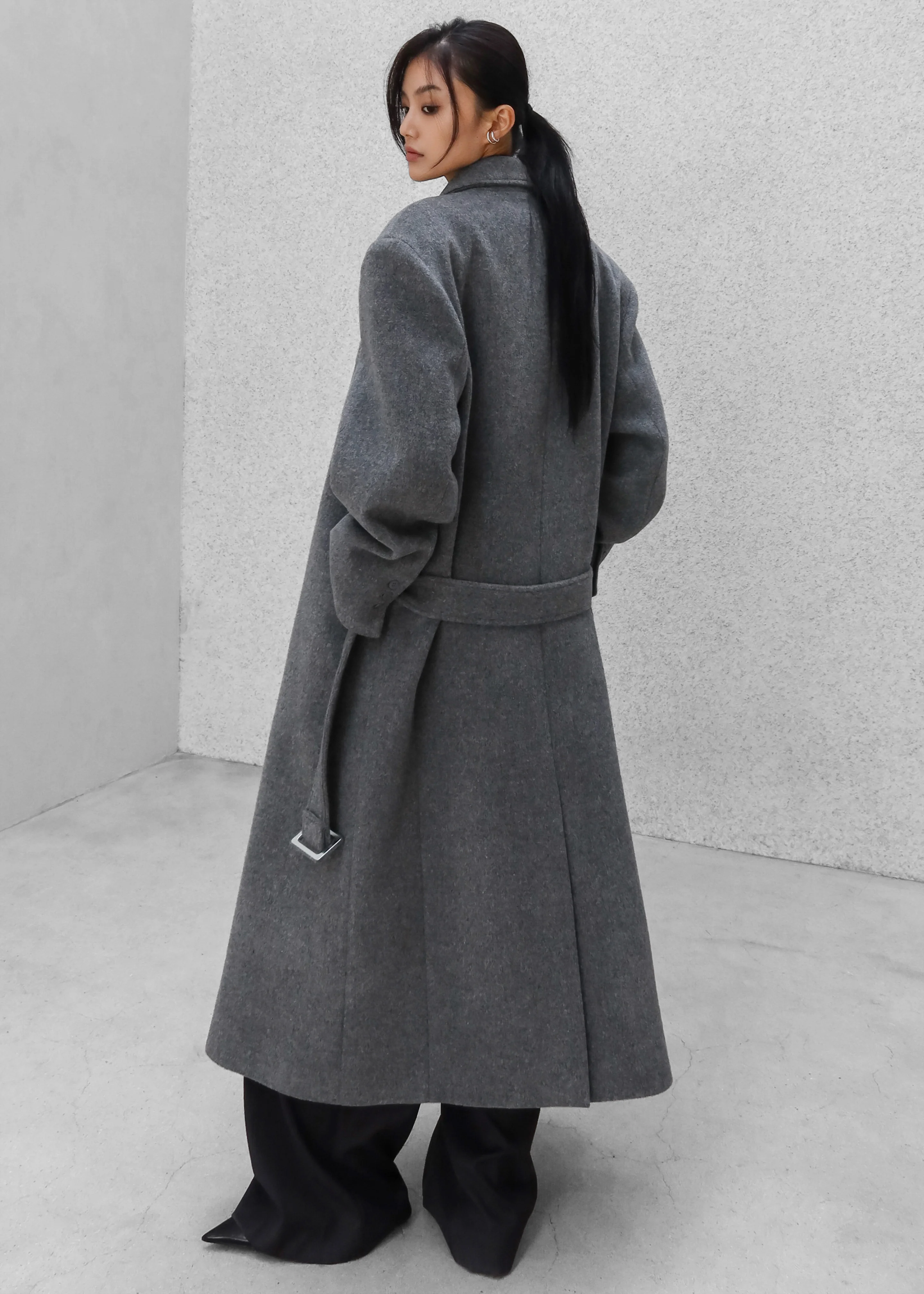 Ticino Wool Coat - Grey - Image 11