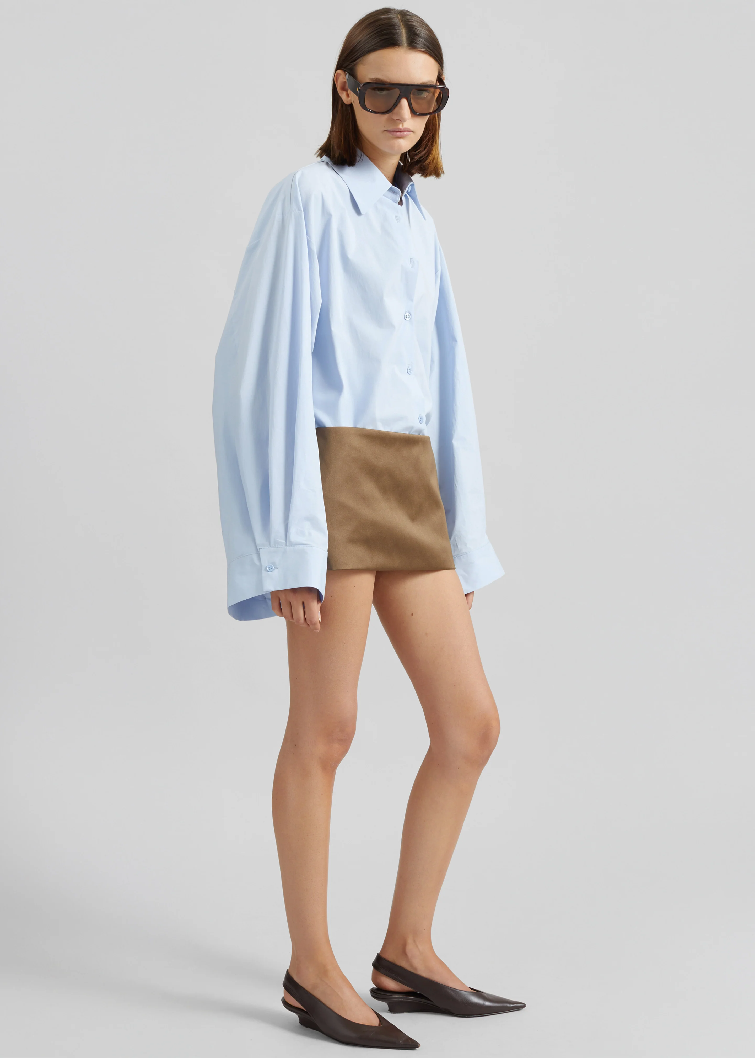 Tila Wide Sleeve Shirt - Light Blue - Image 2