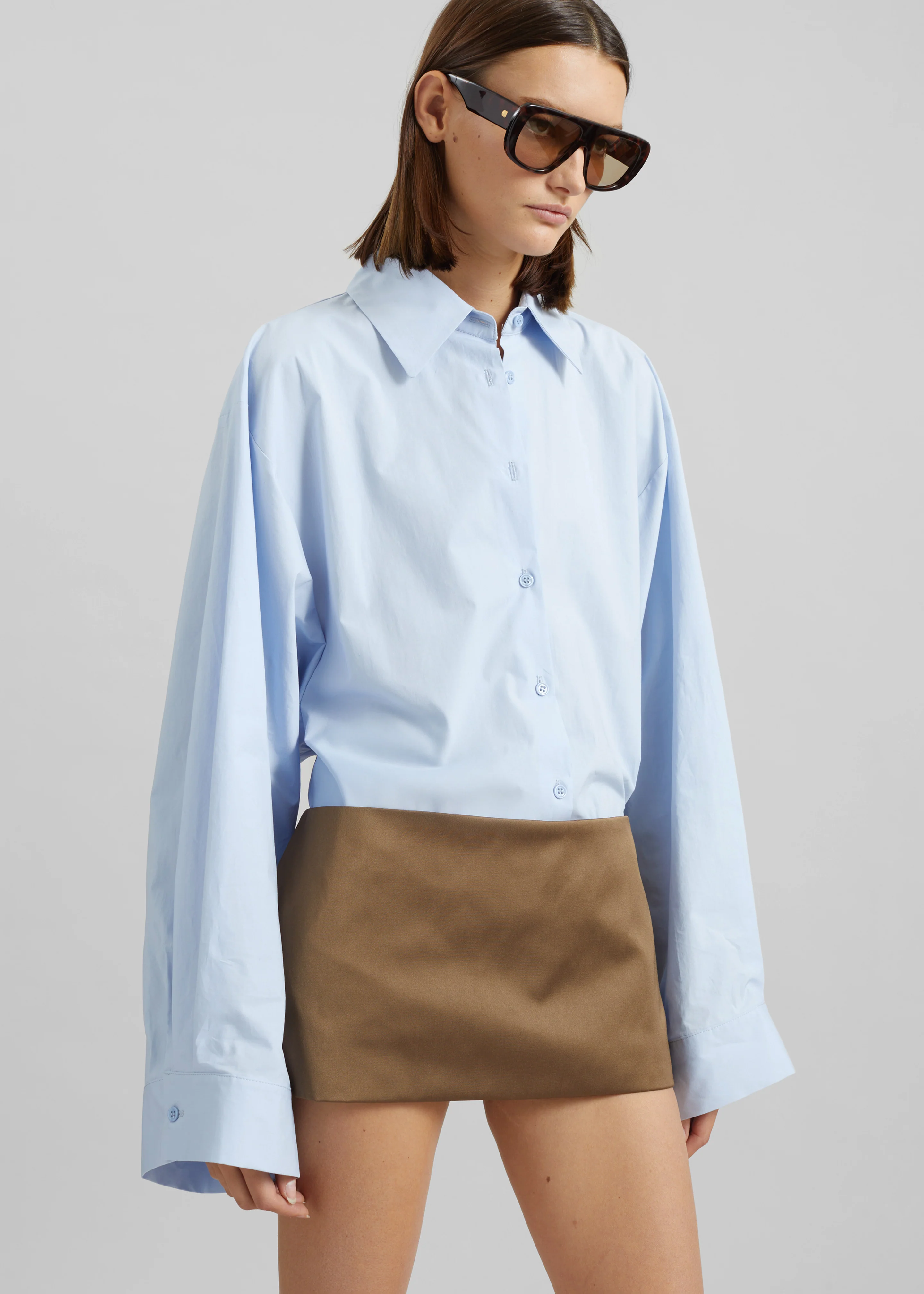 Tila Wide Sleeve Shirt - Light Blue - Image 3