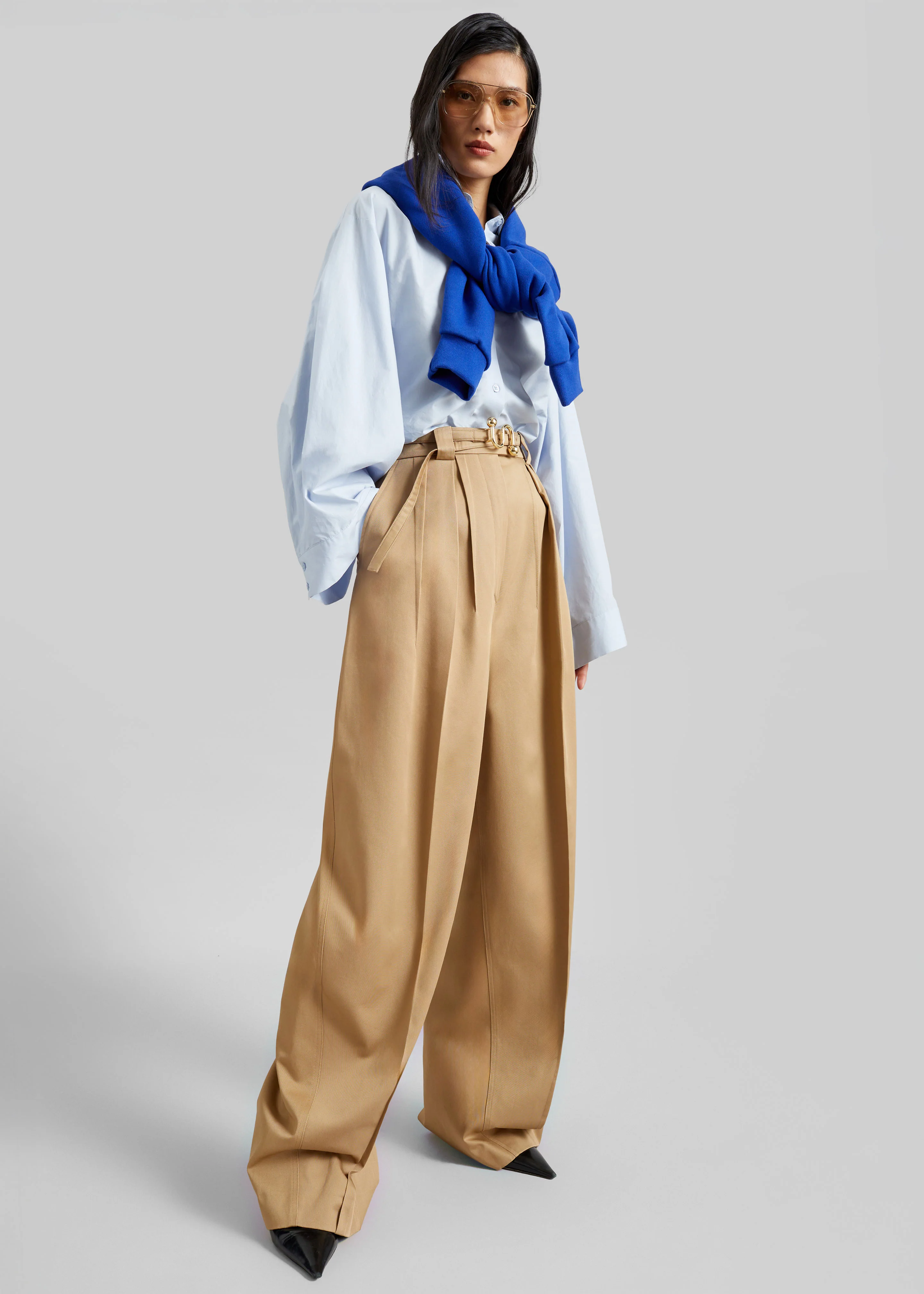Tila Wide Sleeve Shirt - Light Blue - Image 8
