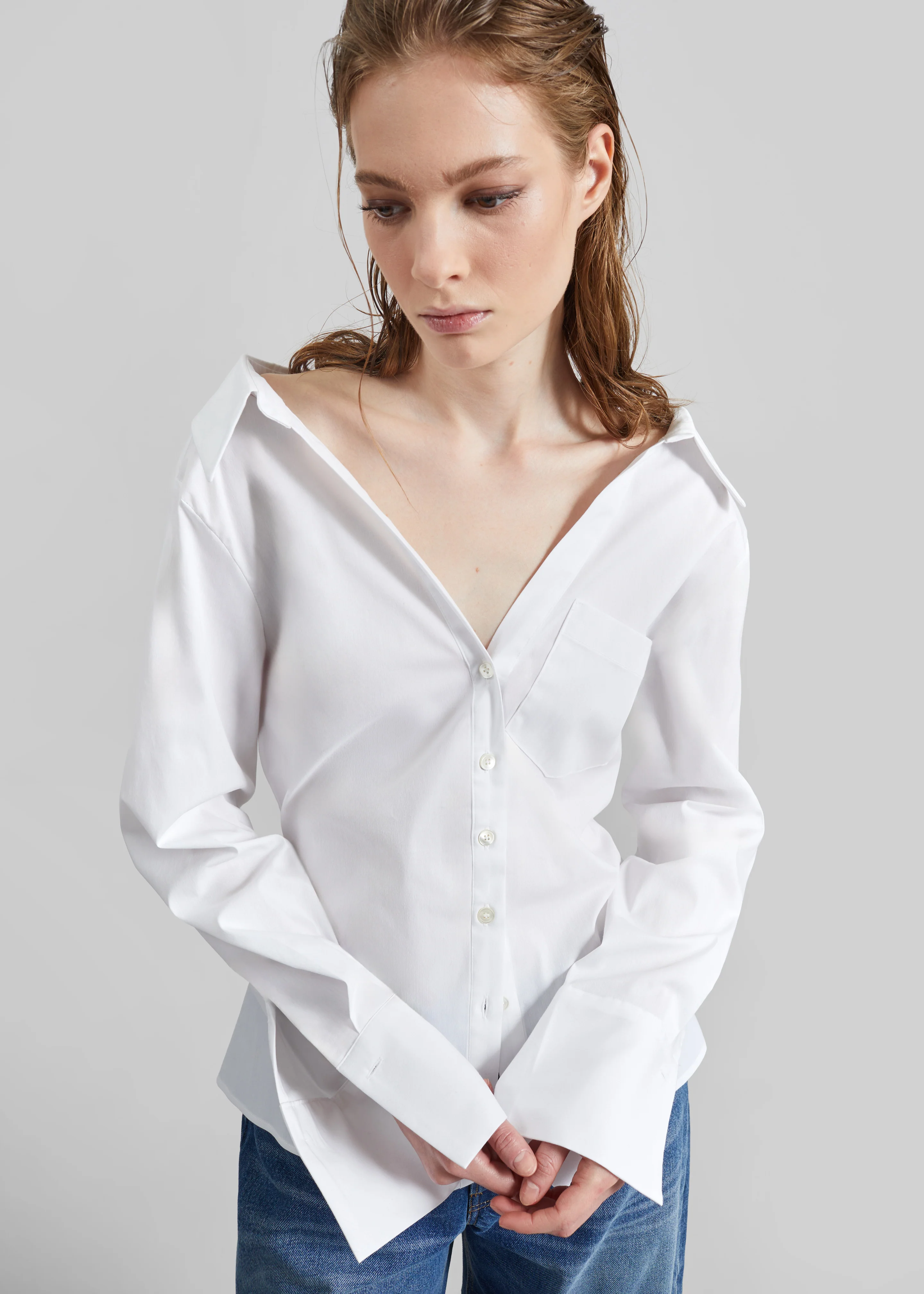 Tiona Fitted Shirt - White - Image 2