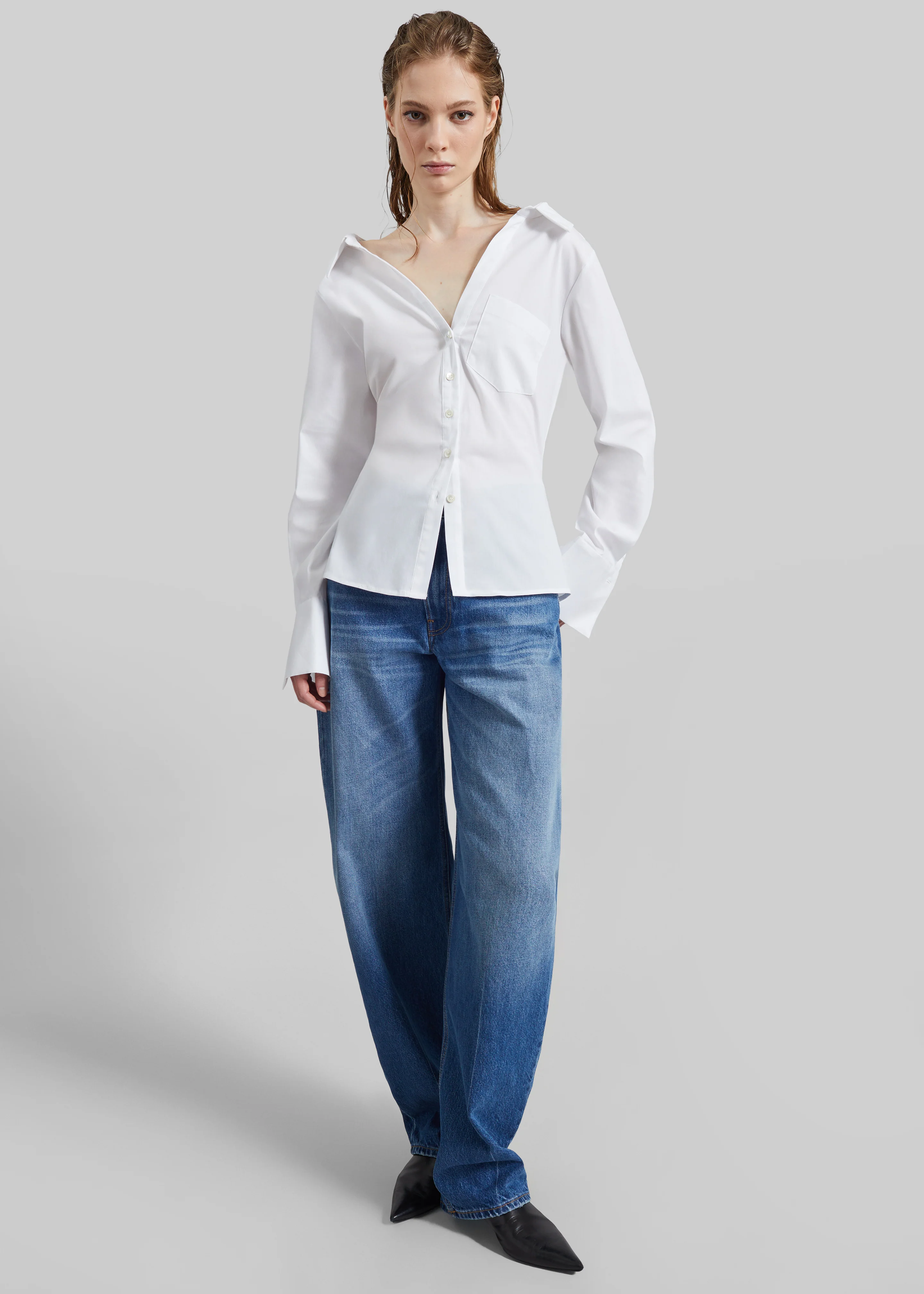 Tiona Fitted Shirt - White - Image 5