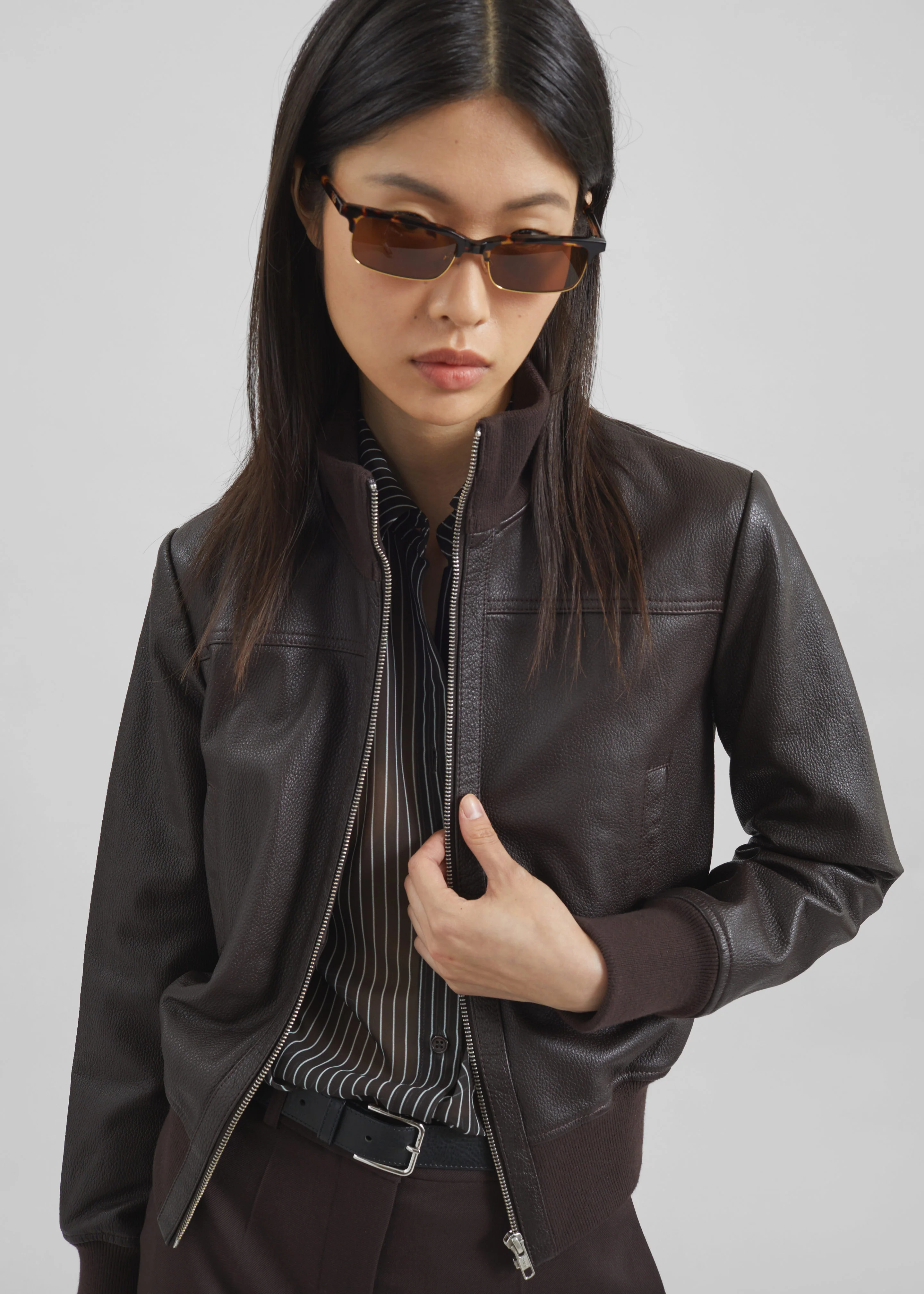 Tobias Leather Jacket - Vintage Brown - Image 5