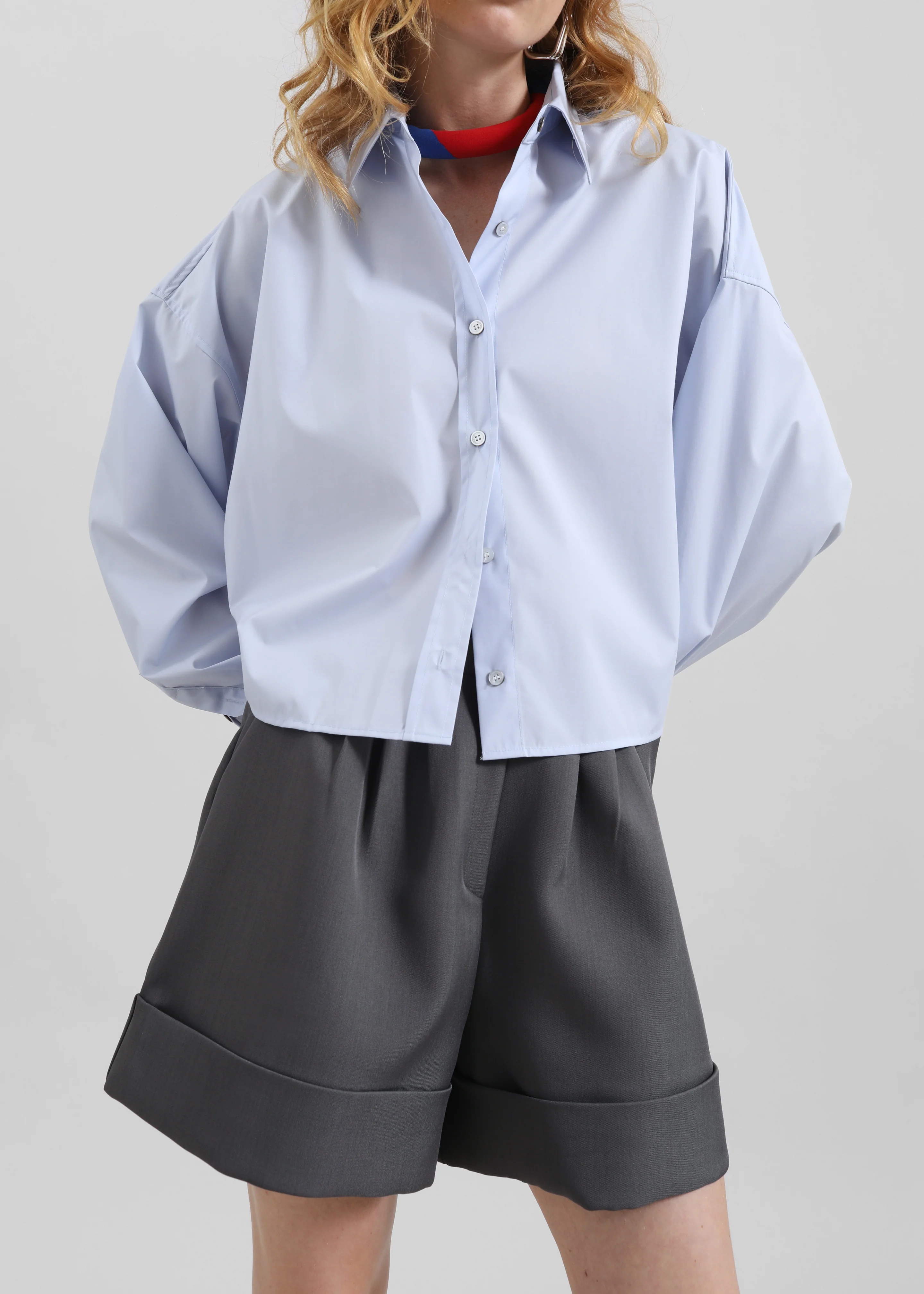 Tolmer Cuffed Shorts - Storm Grey - Image 6
