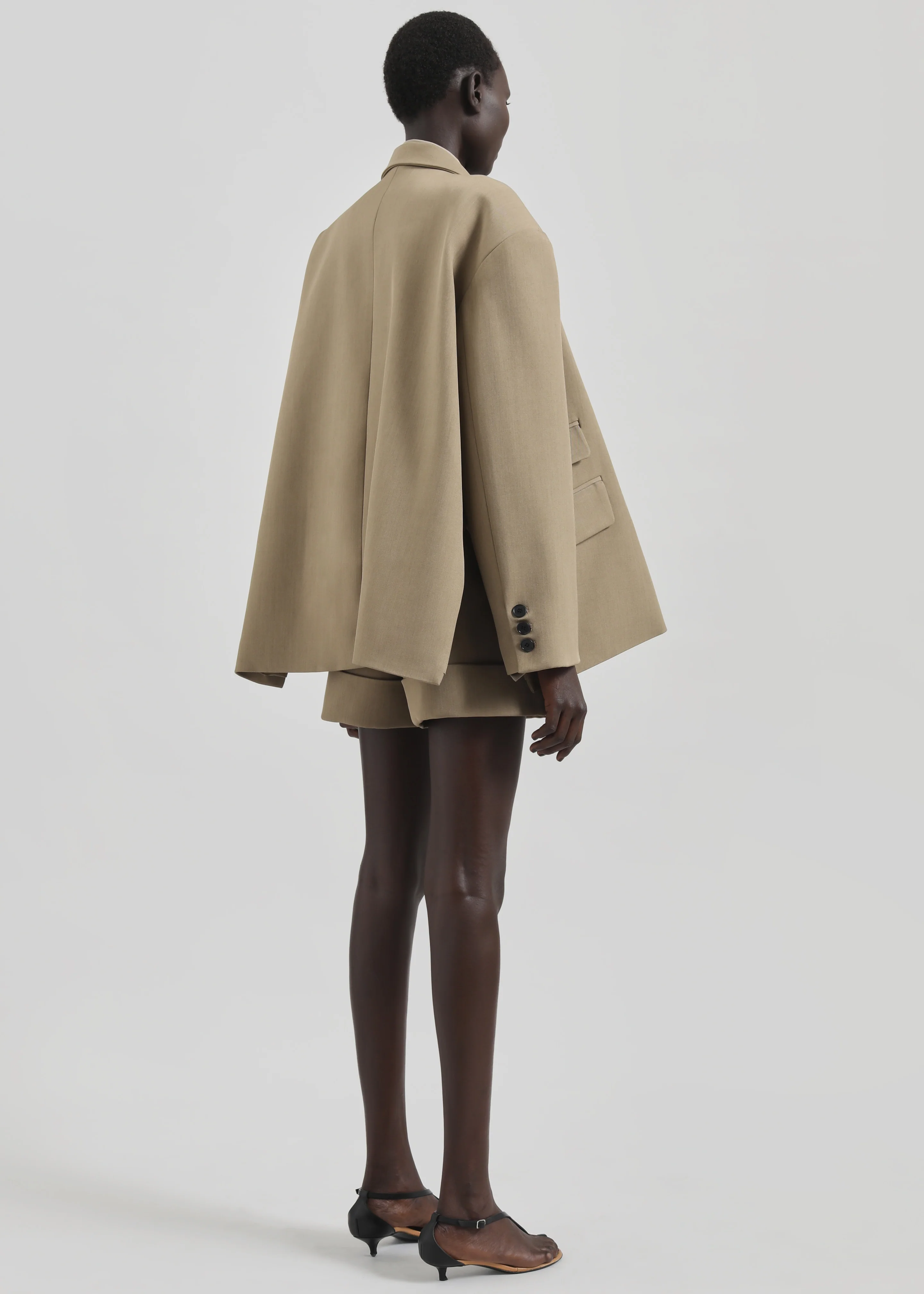 Tolmer Cuffed Shorts - Taupe Melange - Image 9
