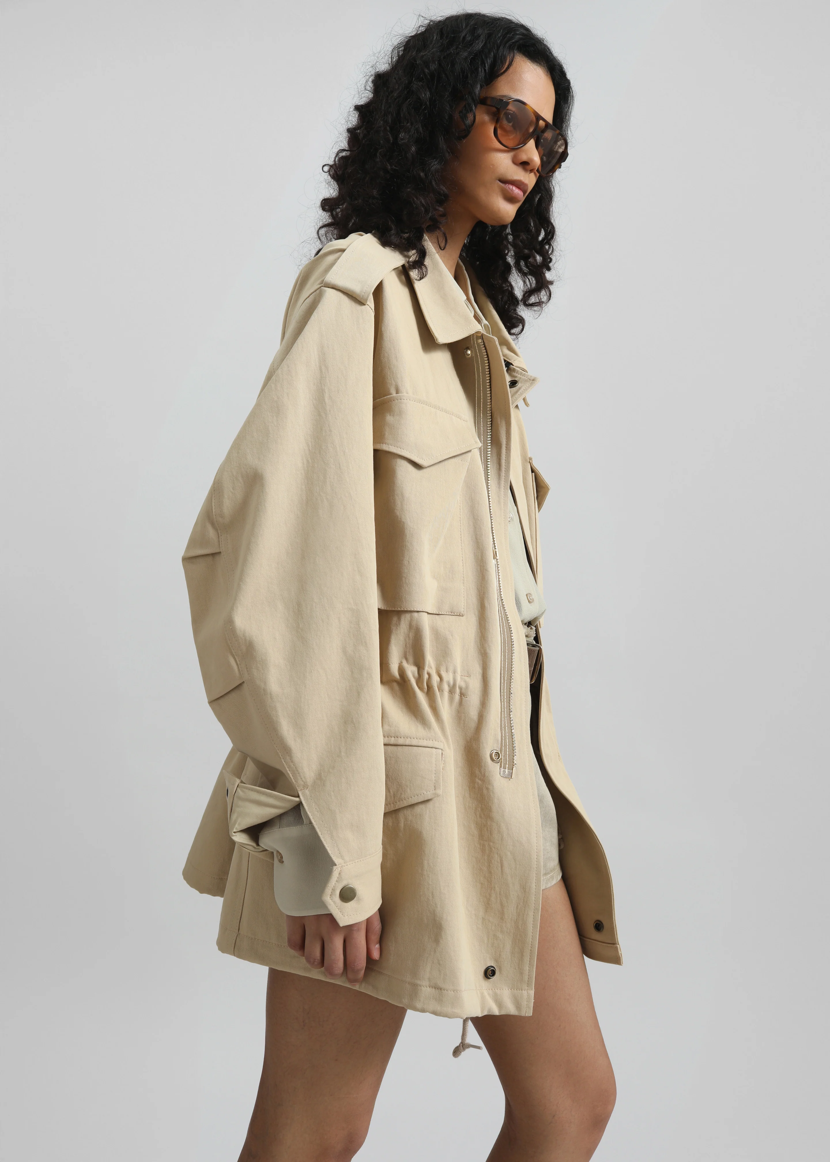 Toran Cargo Jacket - Beige - Image 2