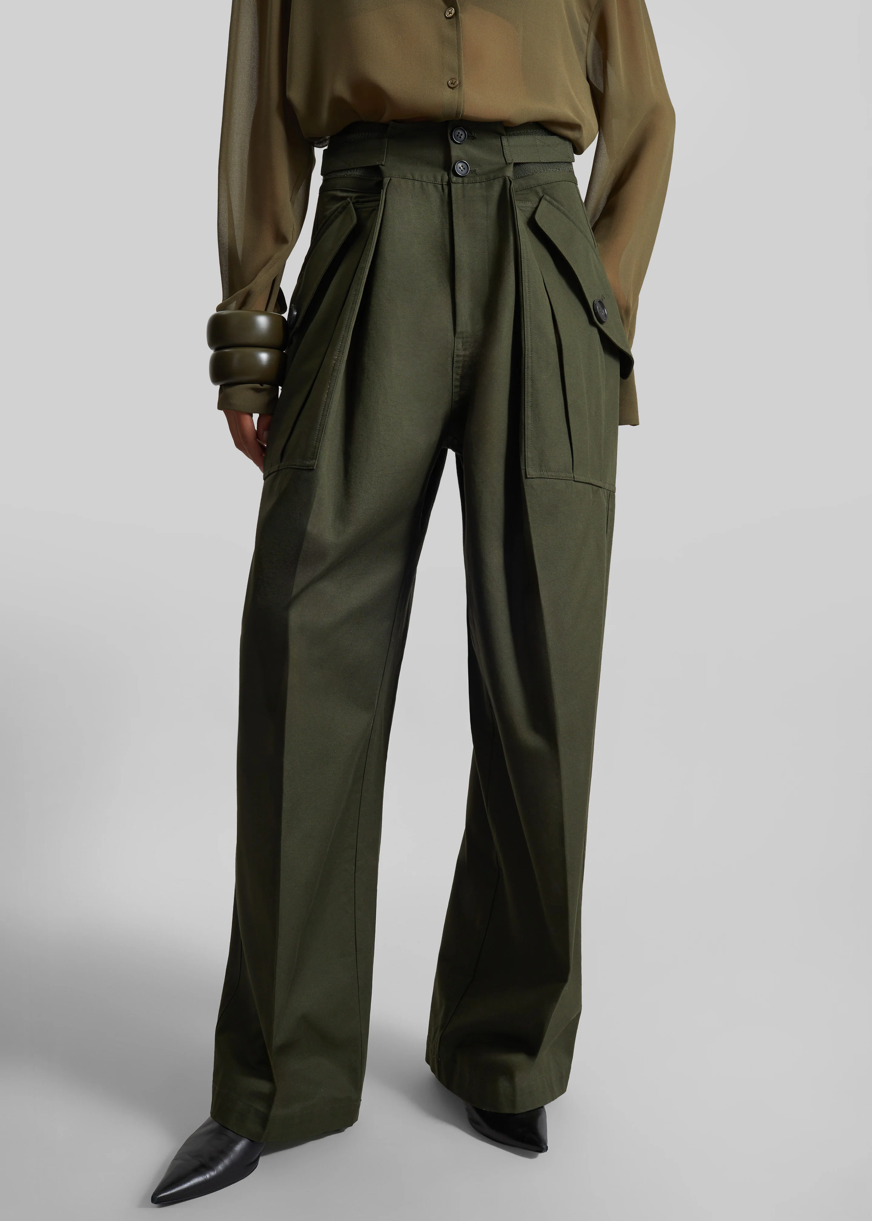 Tova Cargo Pants - Deep Green - Image 5