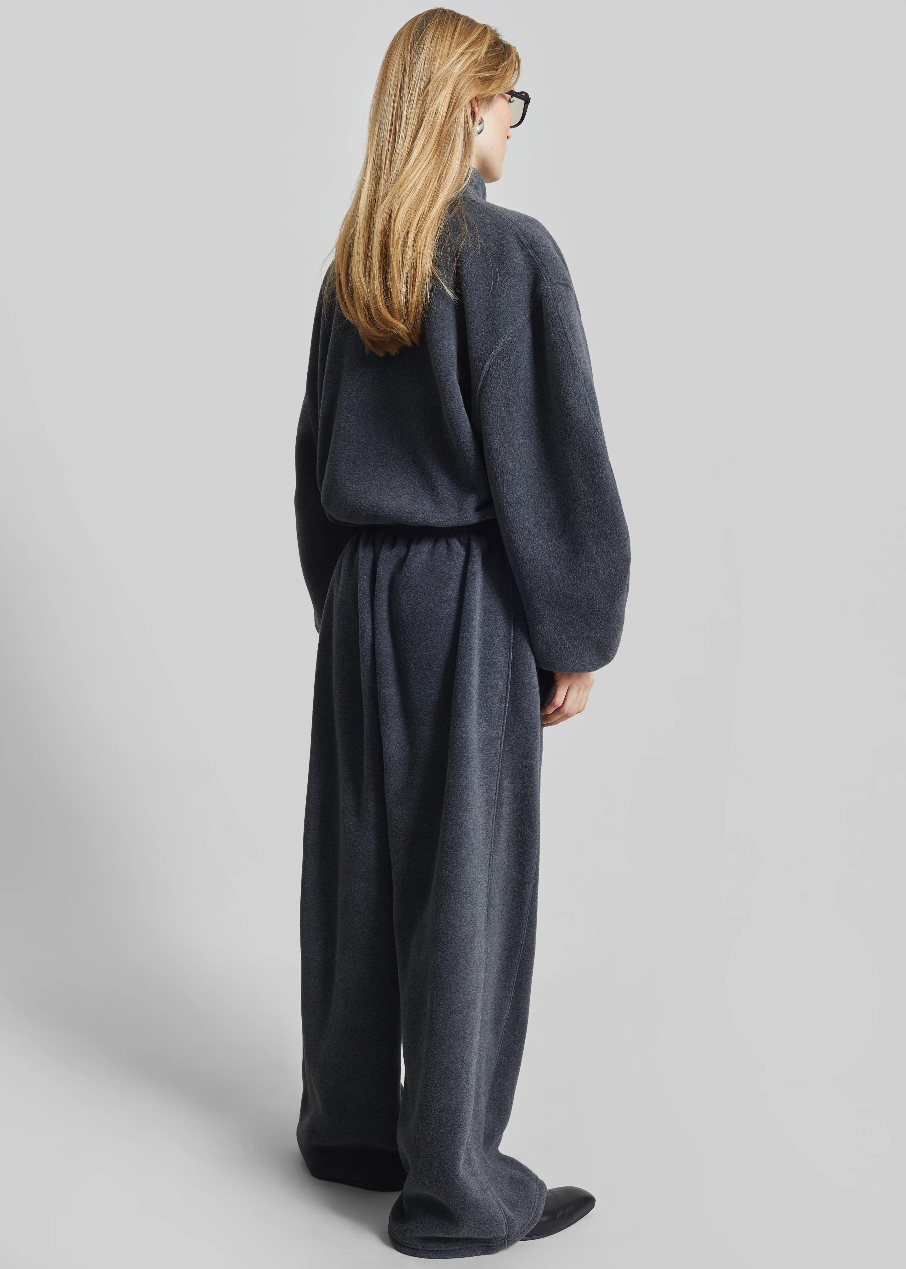 Treveray Fleece Half-Zip Sweatshirt - Dark Grey - Image 10