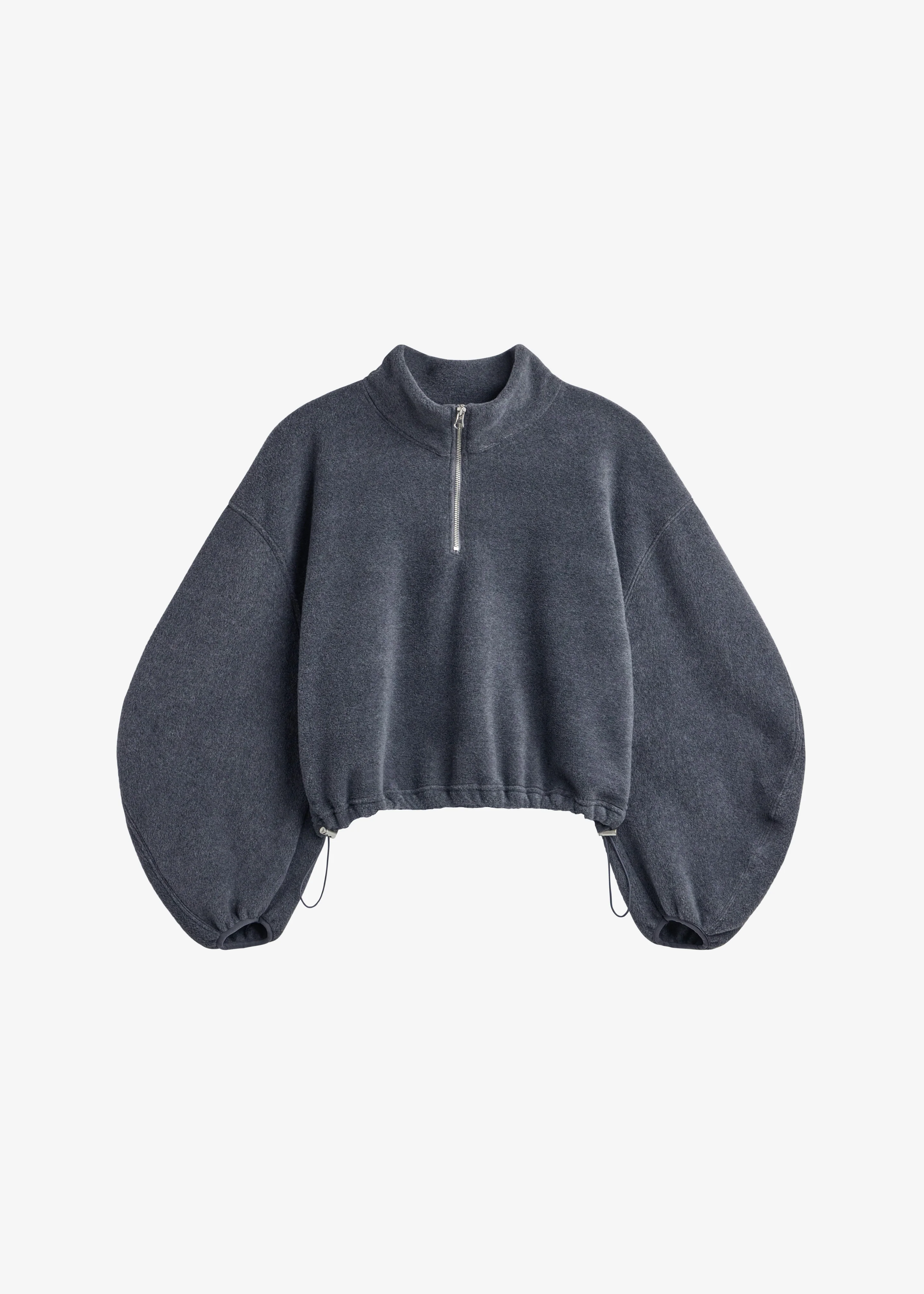 Treveray Fleece Half-Zip Sweatshirt - Dark Grey - Image 11