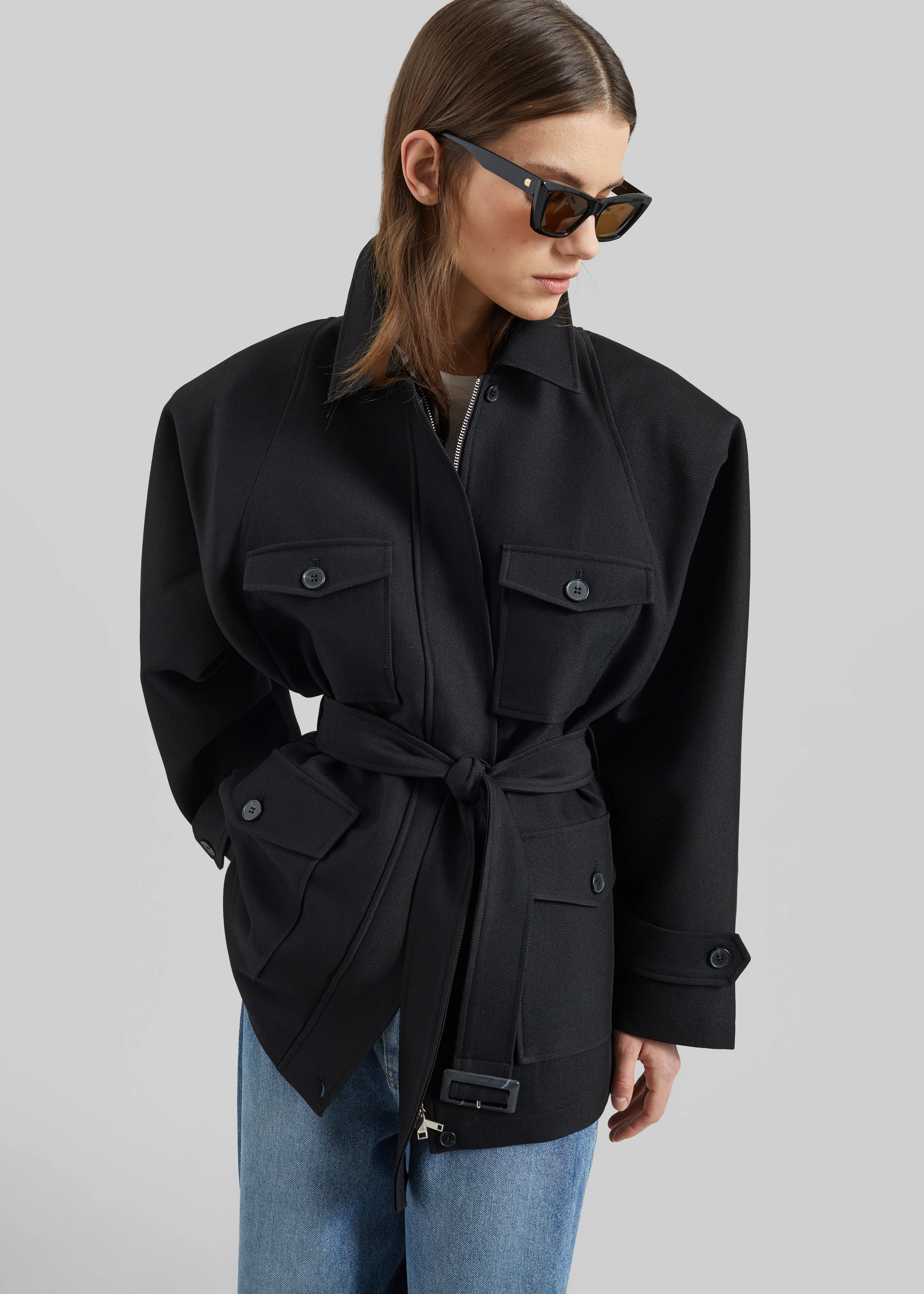 Trevose Padded Utility Jacket - Black - Image 2