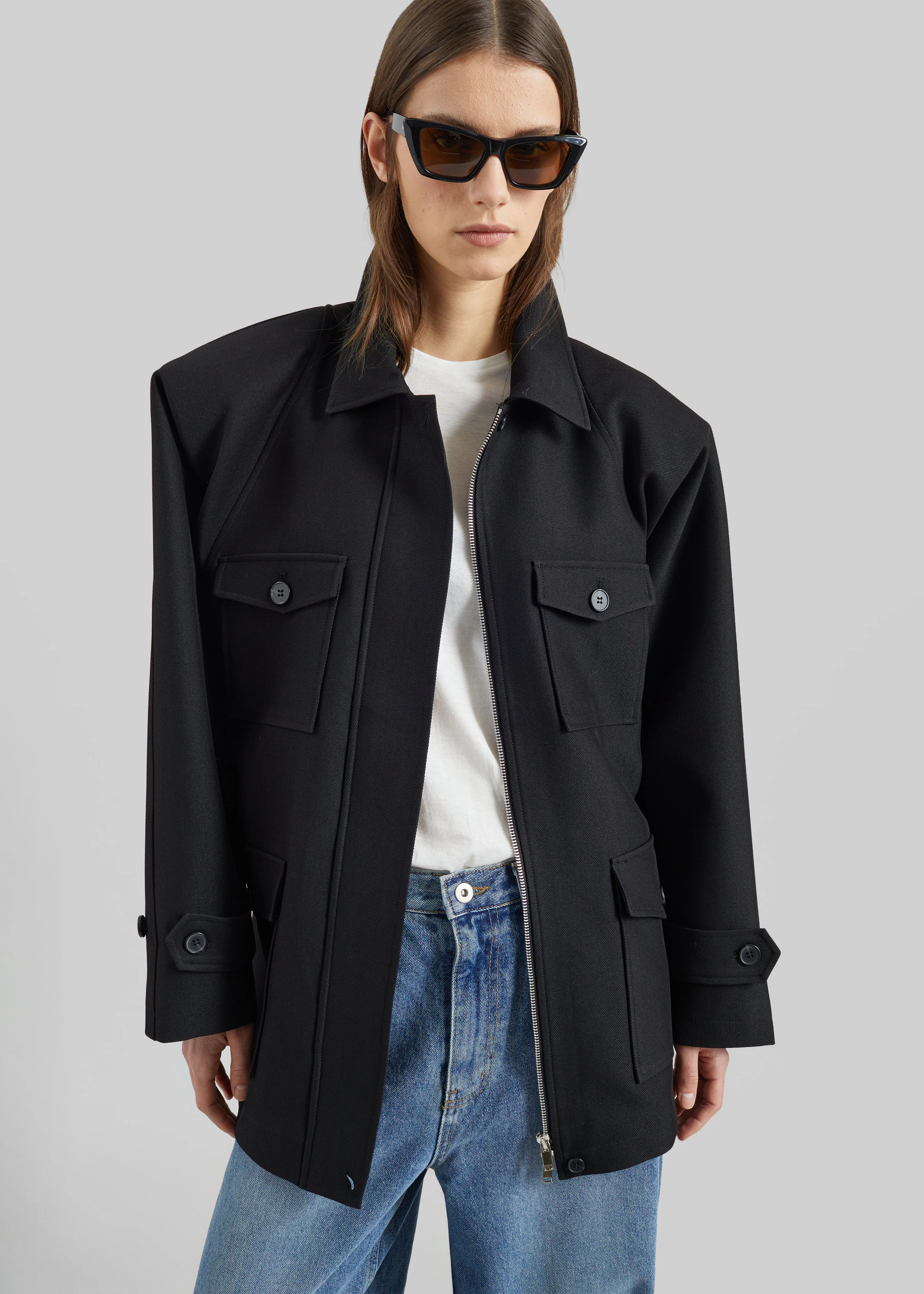 Trevose Padded Utility Jacket - Black - Image 5