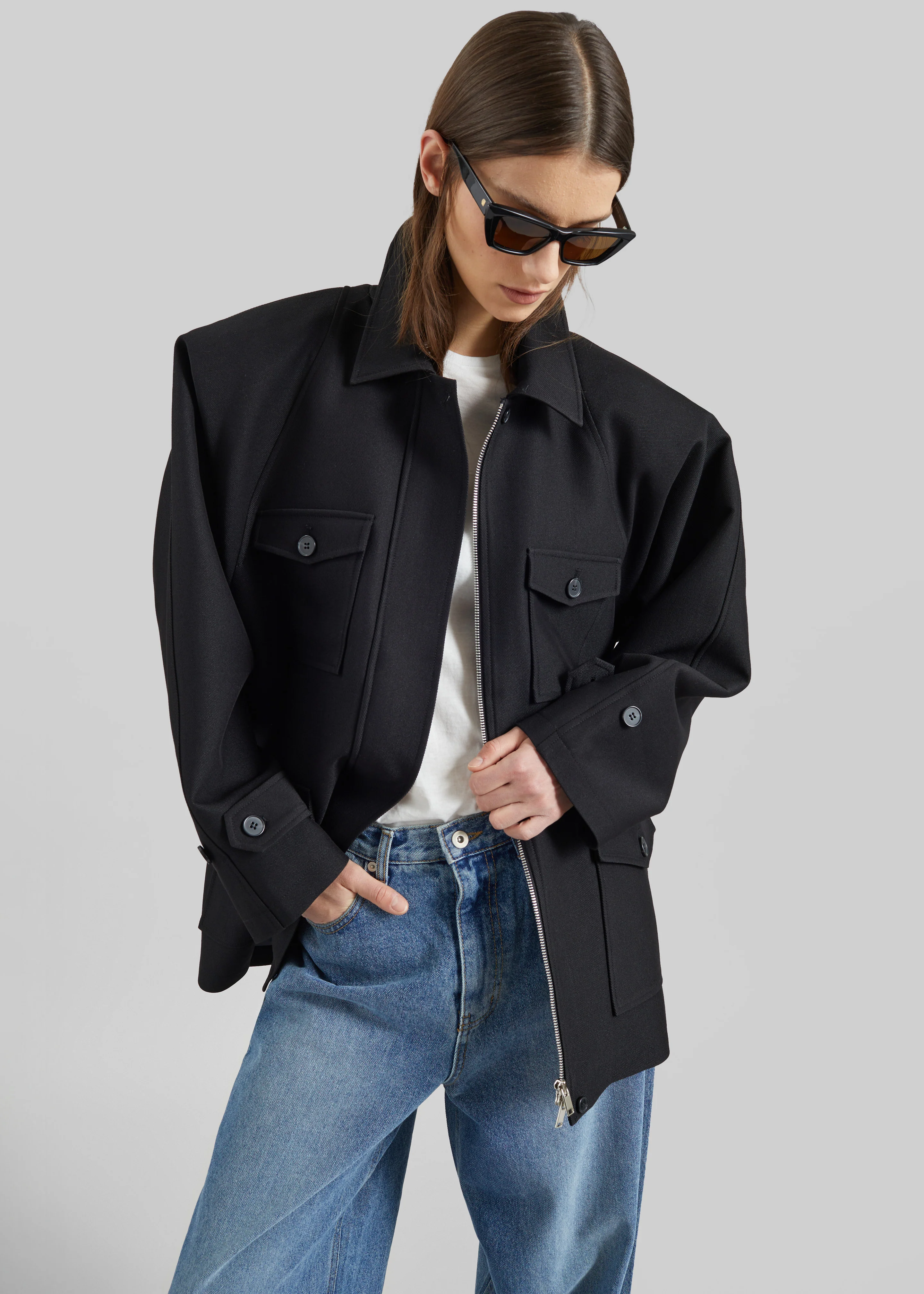 Trevose Padded Utility Jacket - Black - Image 6