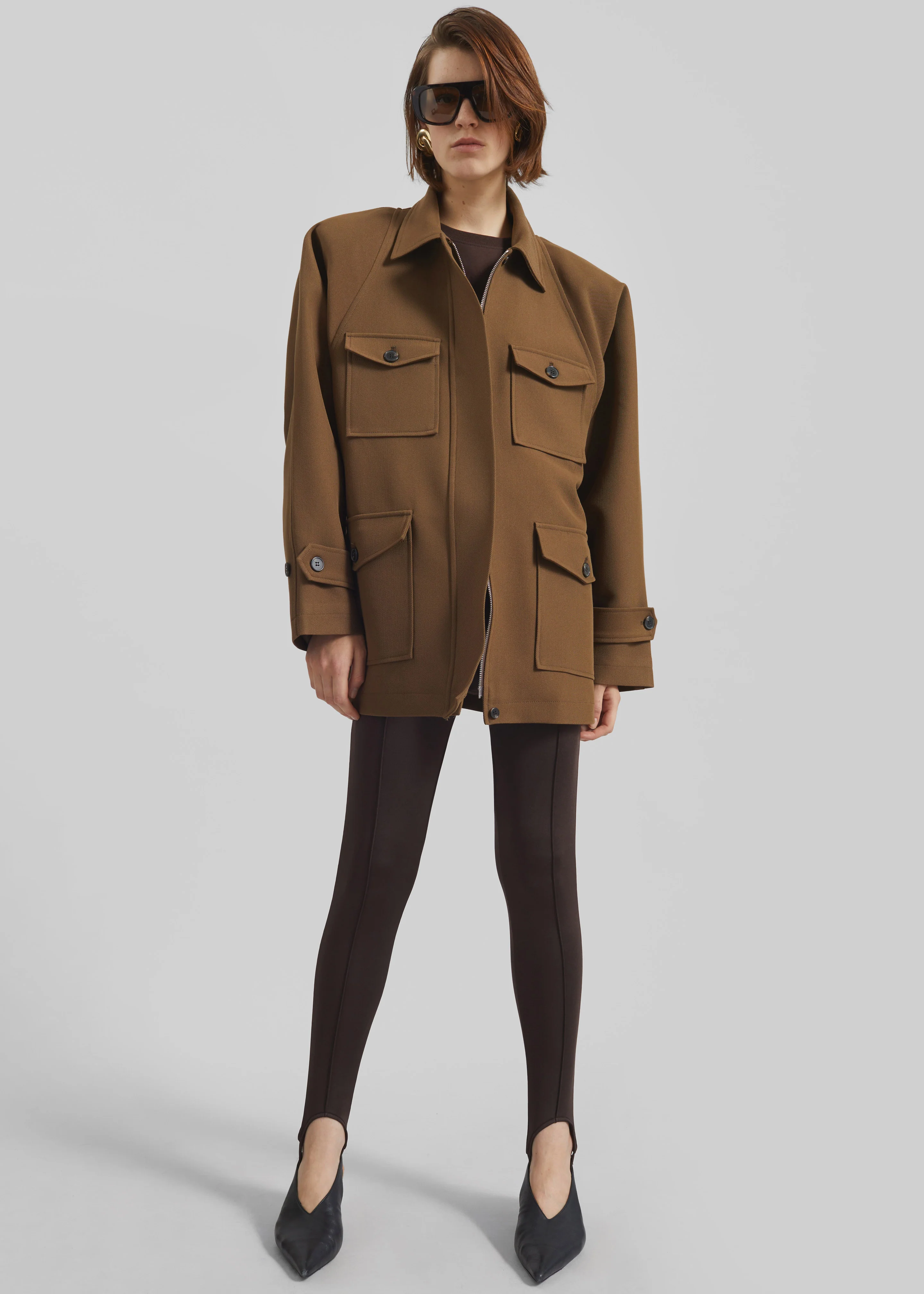 Trevose Padded Utility Jacket - Brown - Image 6