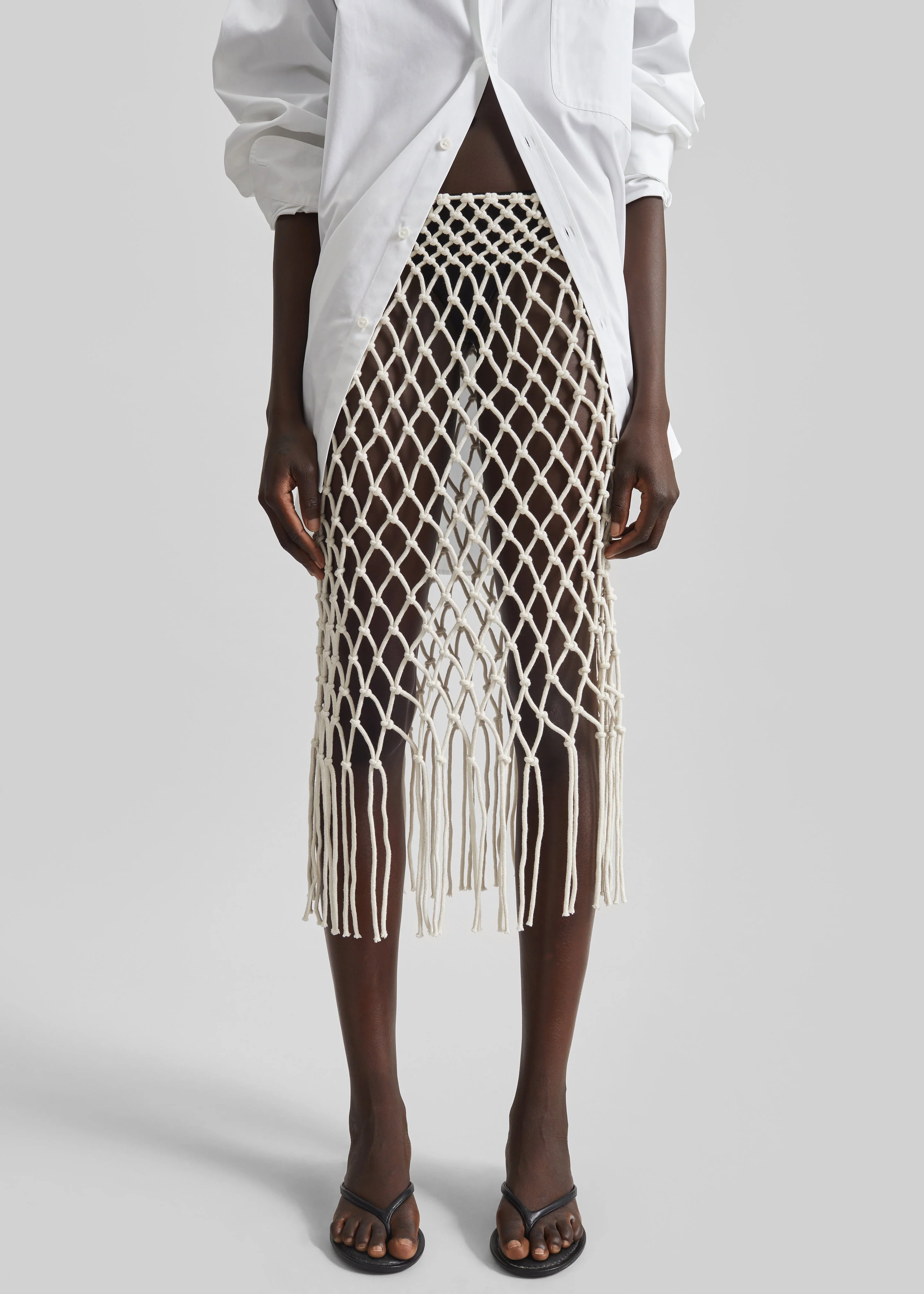 Tropea Macrame Skirt - Ecru - Image 2