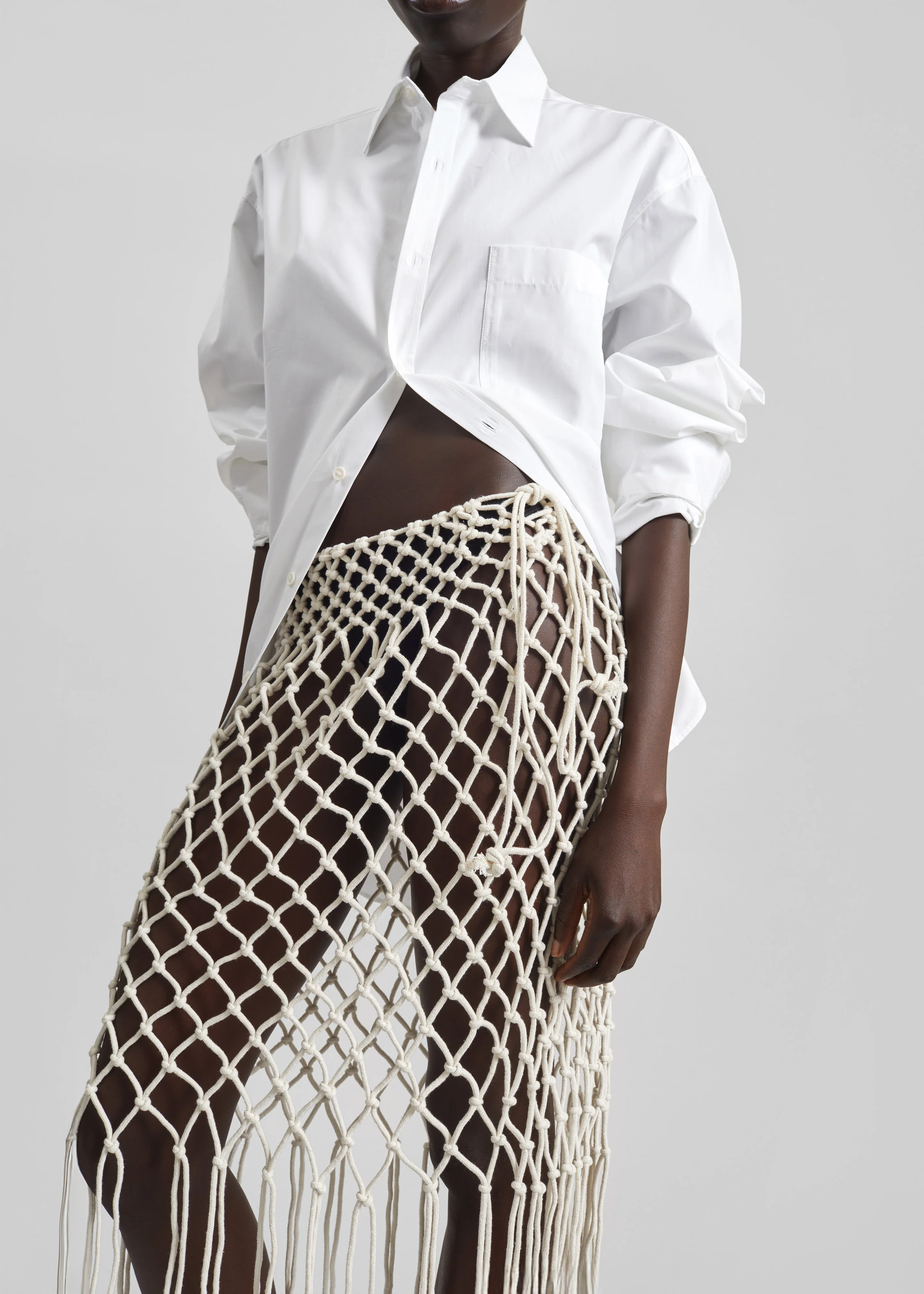 Tropea Macrame Skirt - Ecru - Image 6