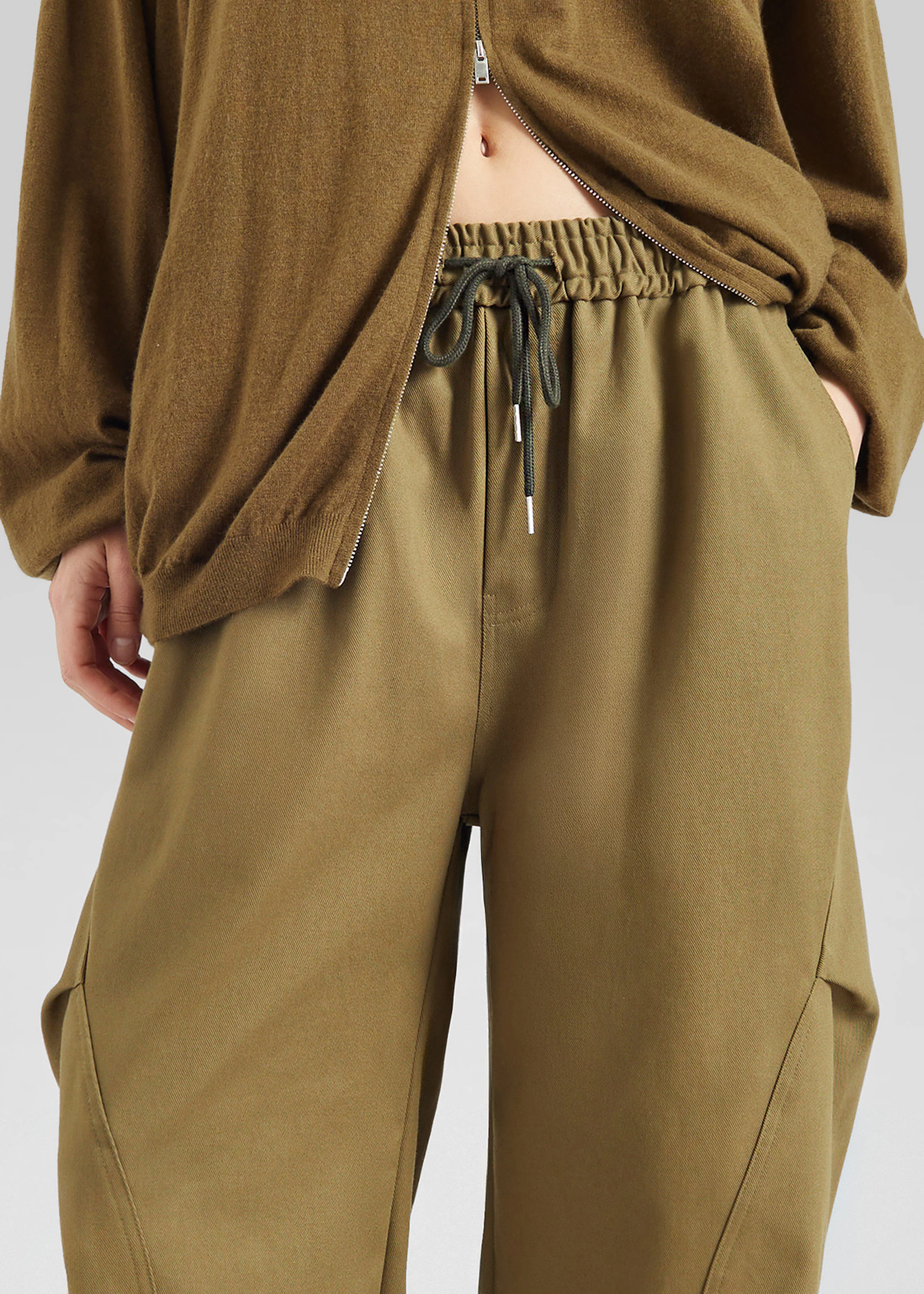 Tulsa Curved Pants - Dark Olive - Image 3