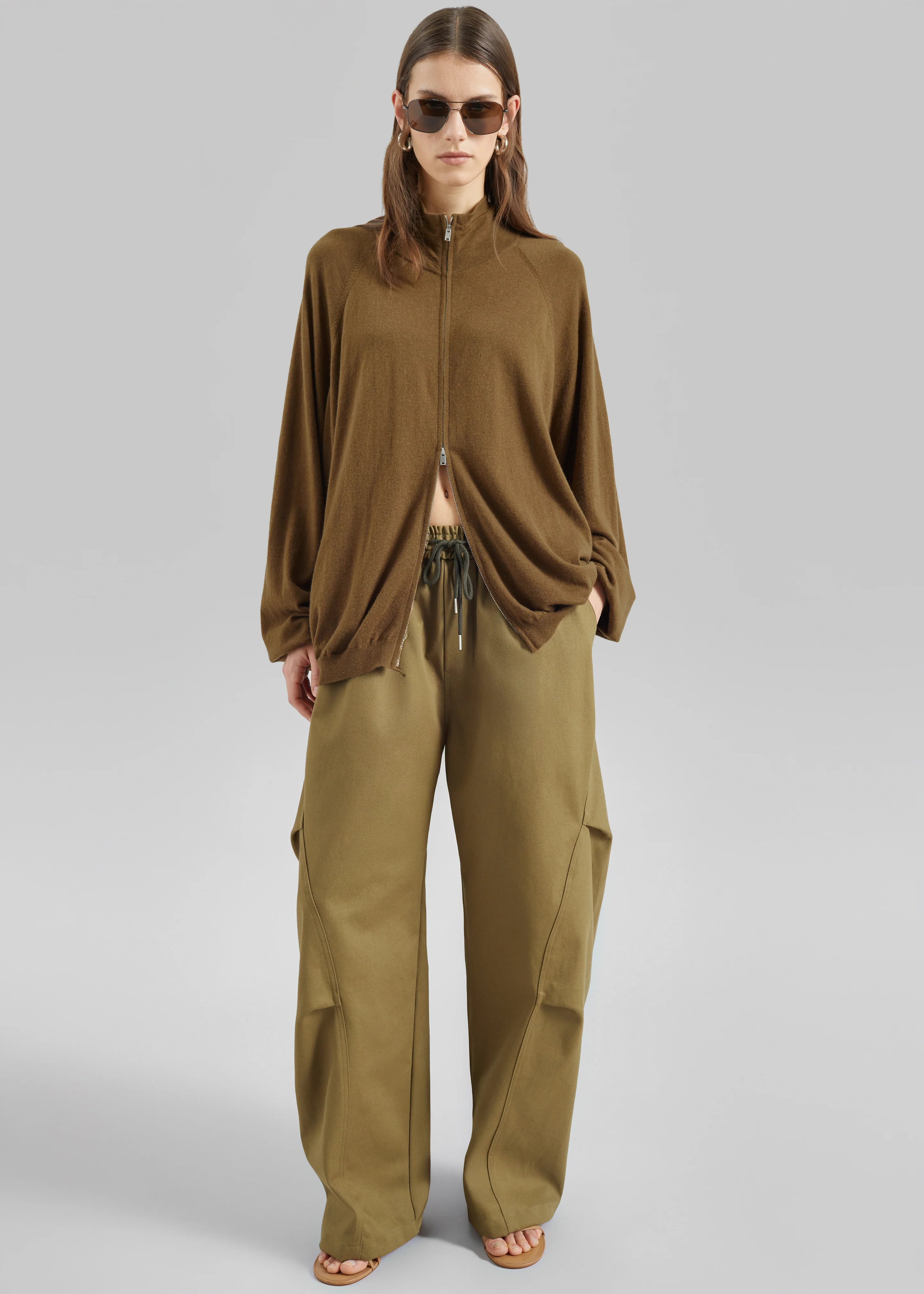 Tulsa Curved Pants - Dark Olive - Image 4