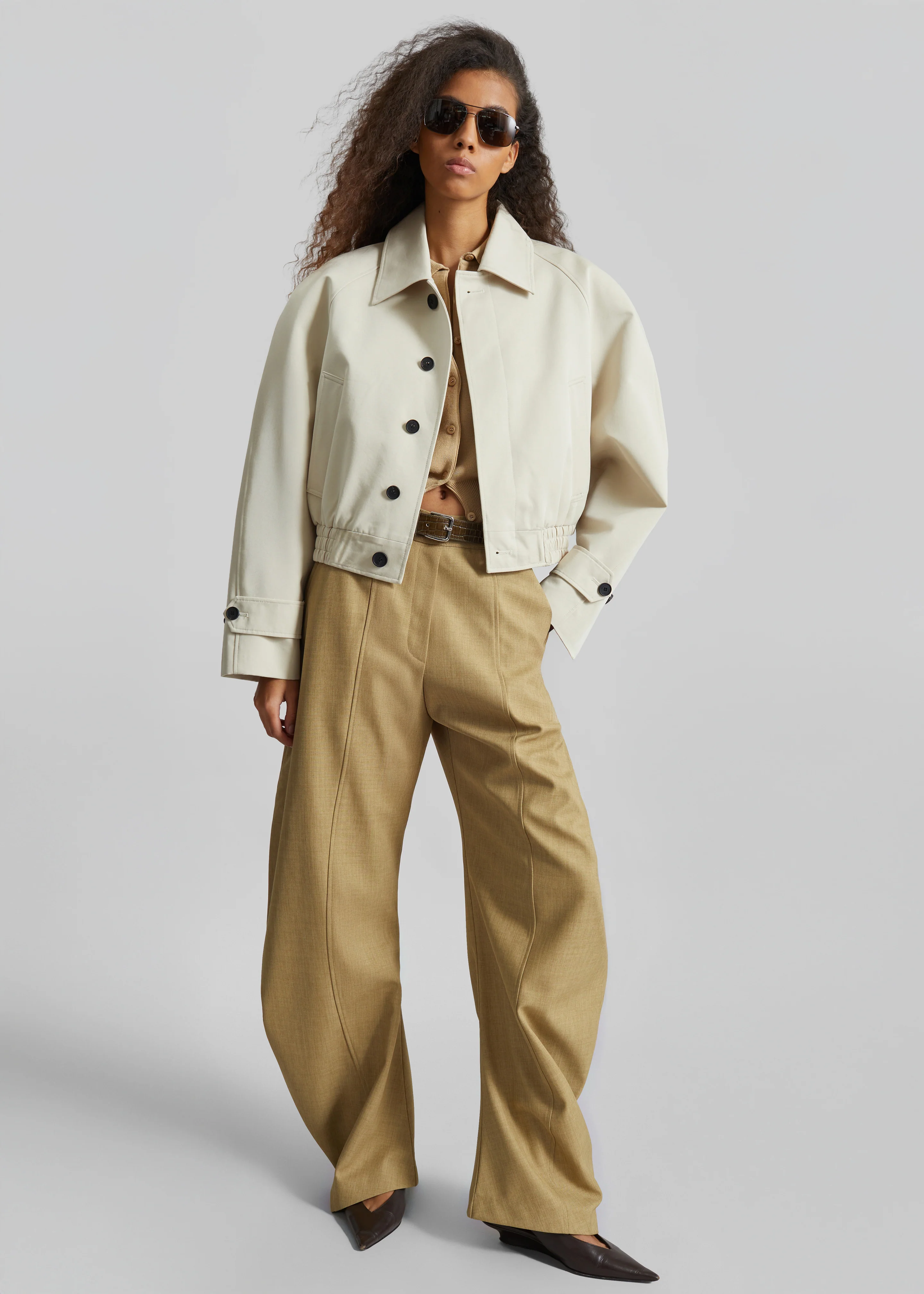 Turenne Curved Jacket - Beige - Image 4