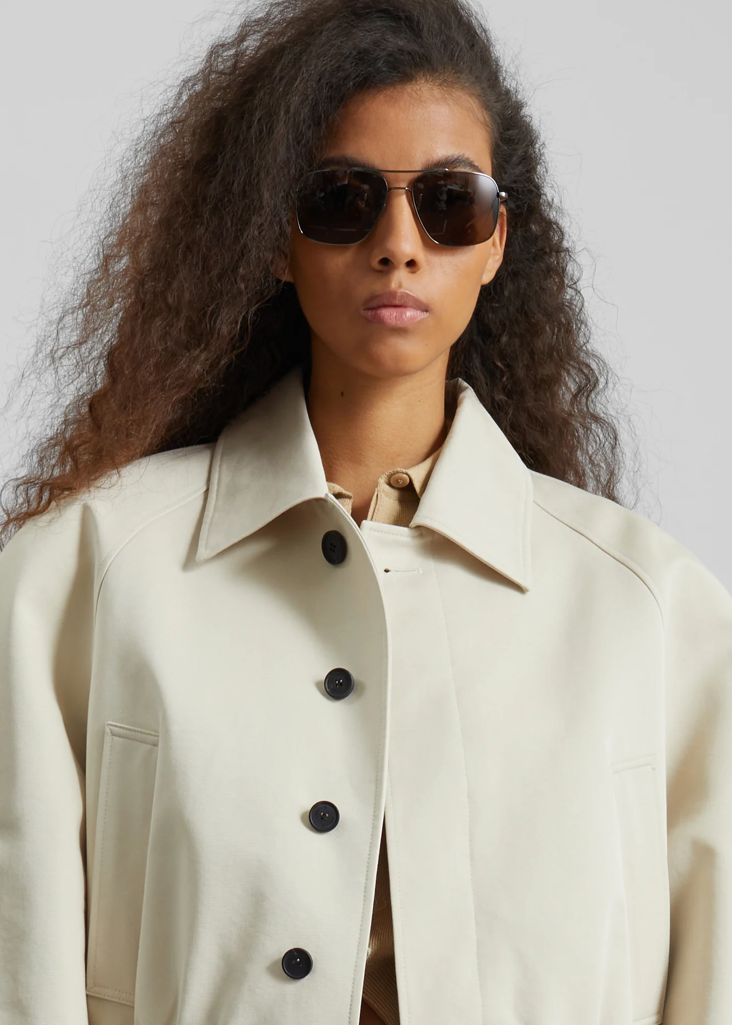 Turenne Curved Jacket - Beige - Image 5