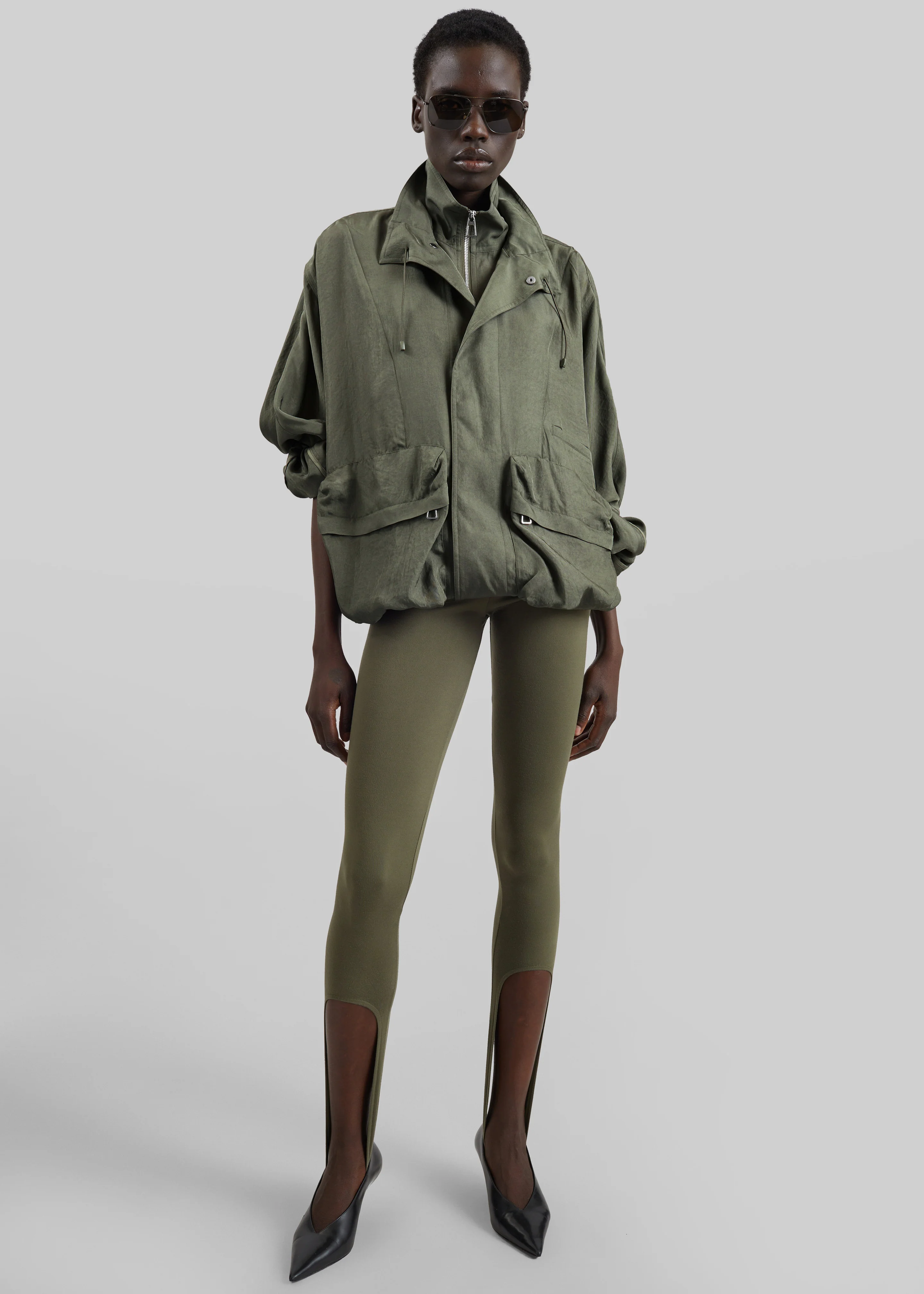 Twilla Stirrup Leggings - Olive - Image 3