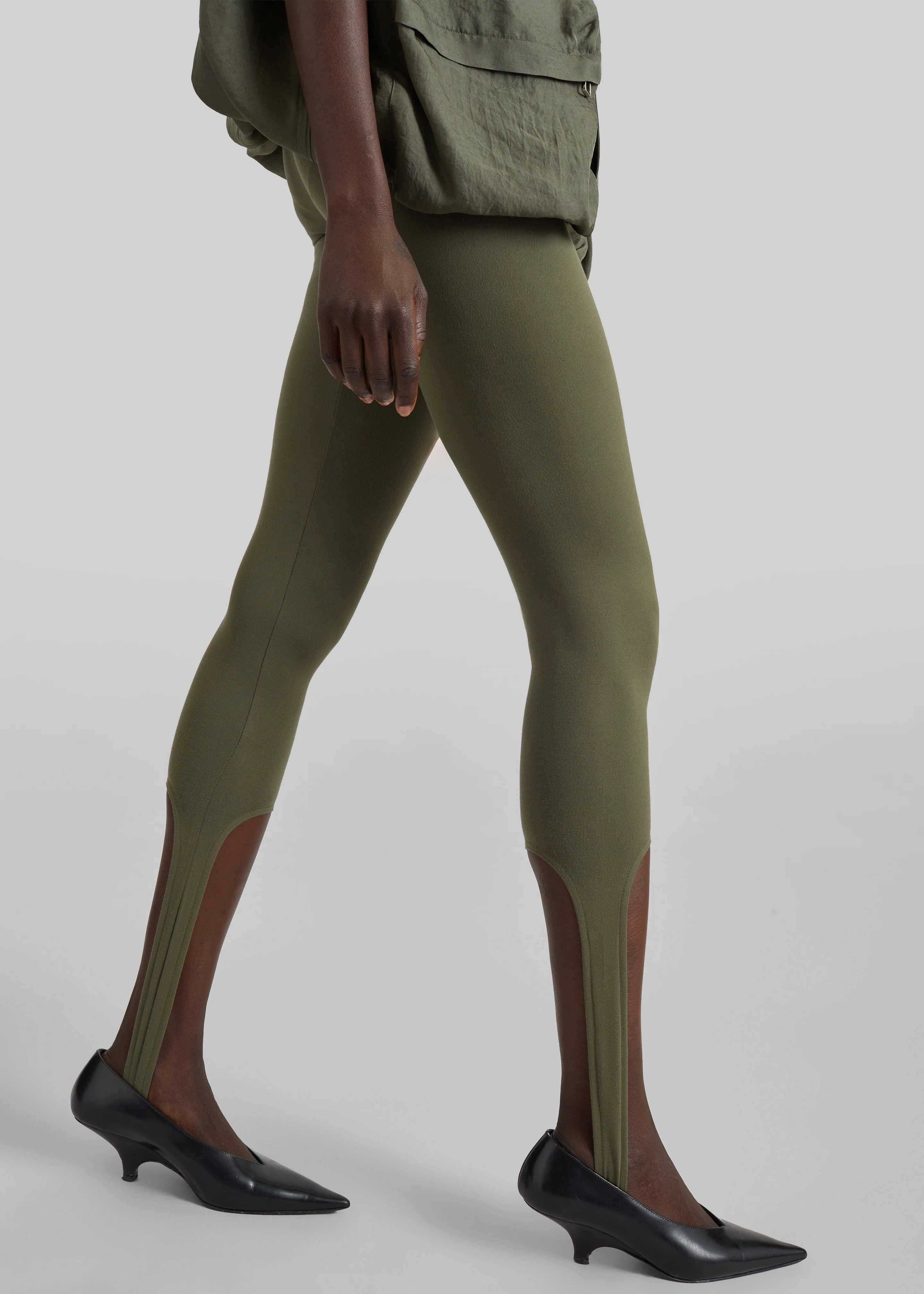 Twilla Stirrup Leggings - Olive - Image 5