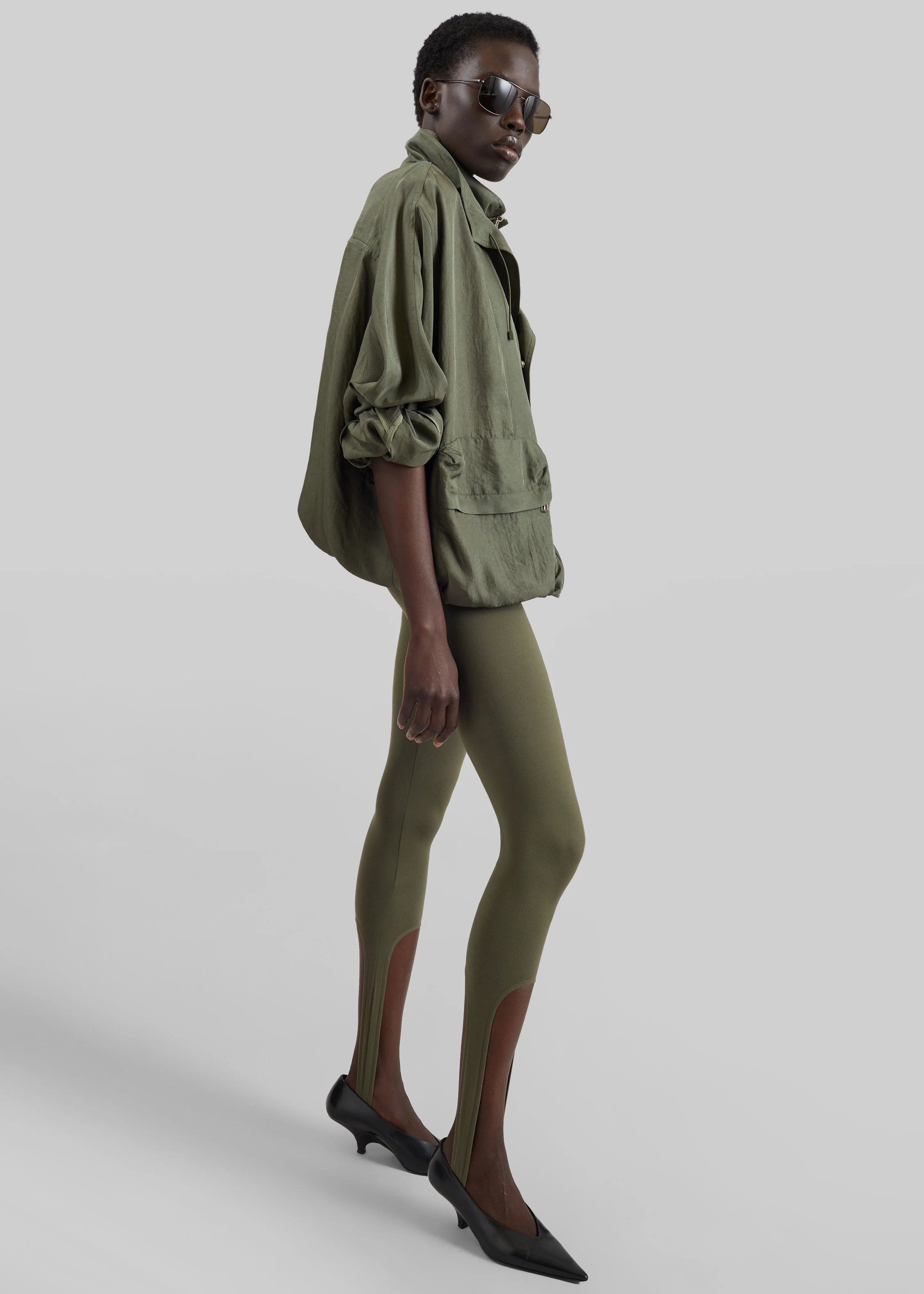 Twilla Stirrup Leggings - Olive - Image 6