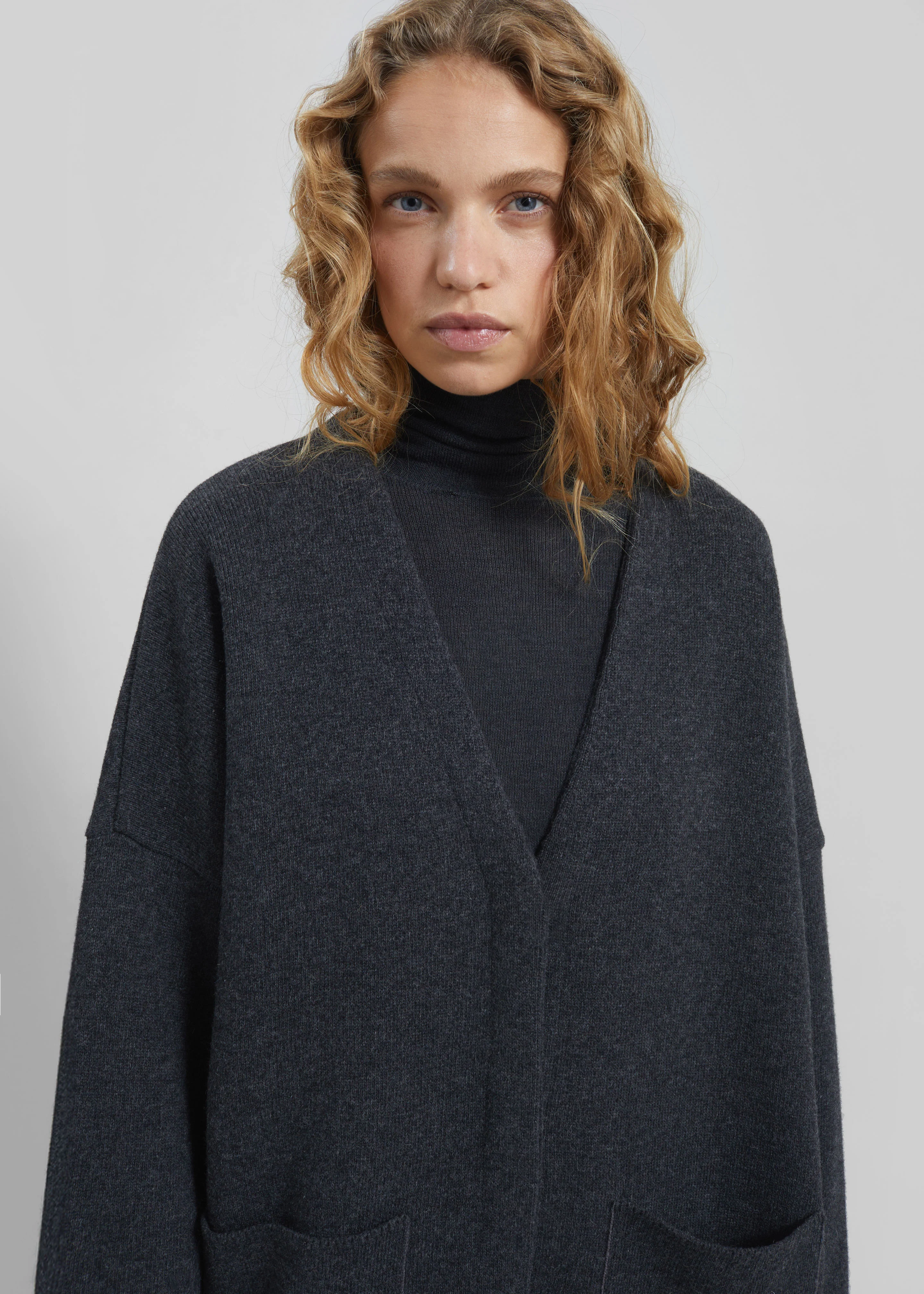 Tynset Oversized Cardigan - Charcoal - Image 3