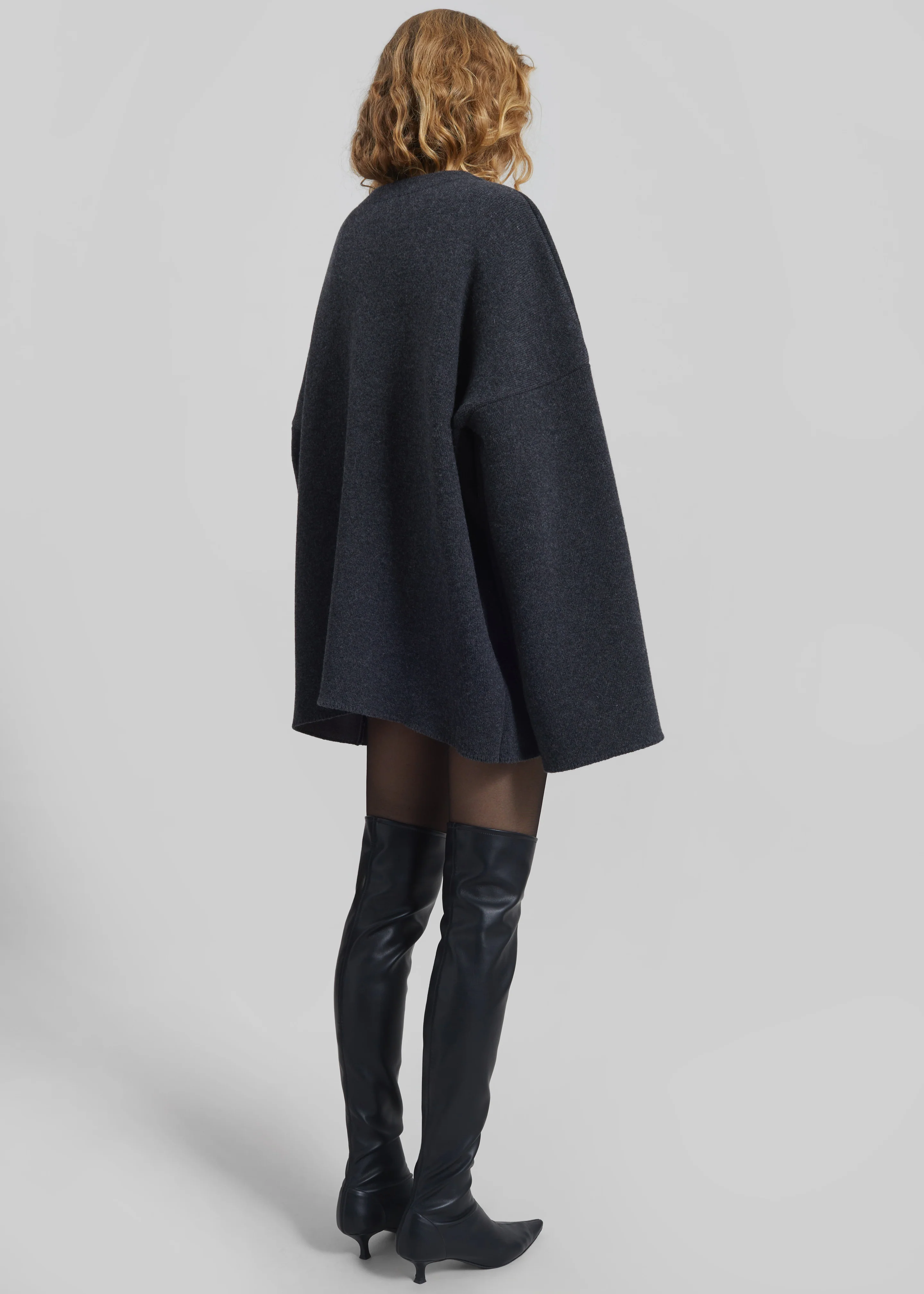 Tynset Oversized Cardigan - Charcoal - Image 6