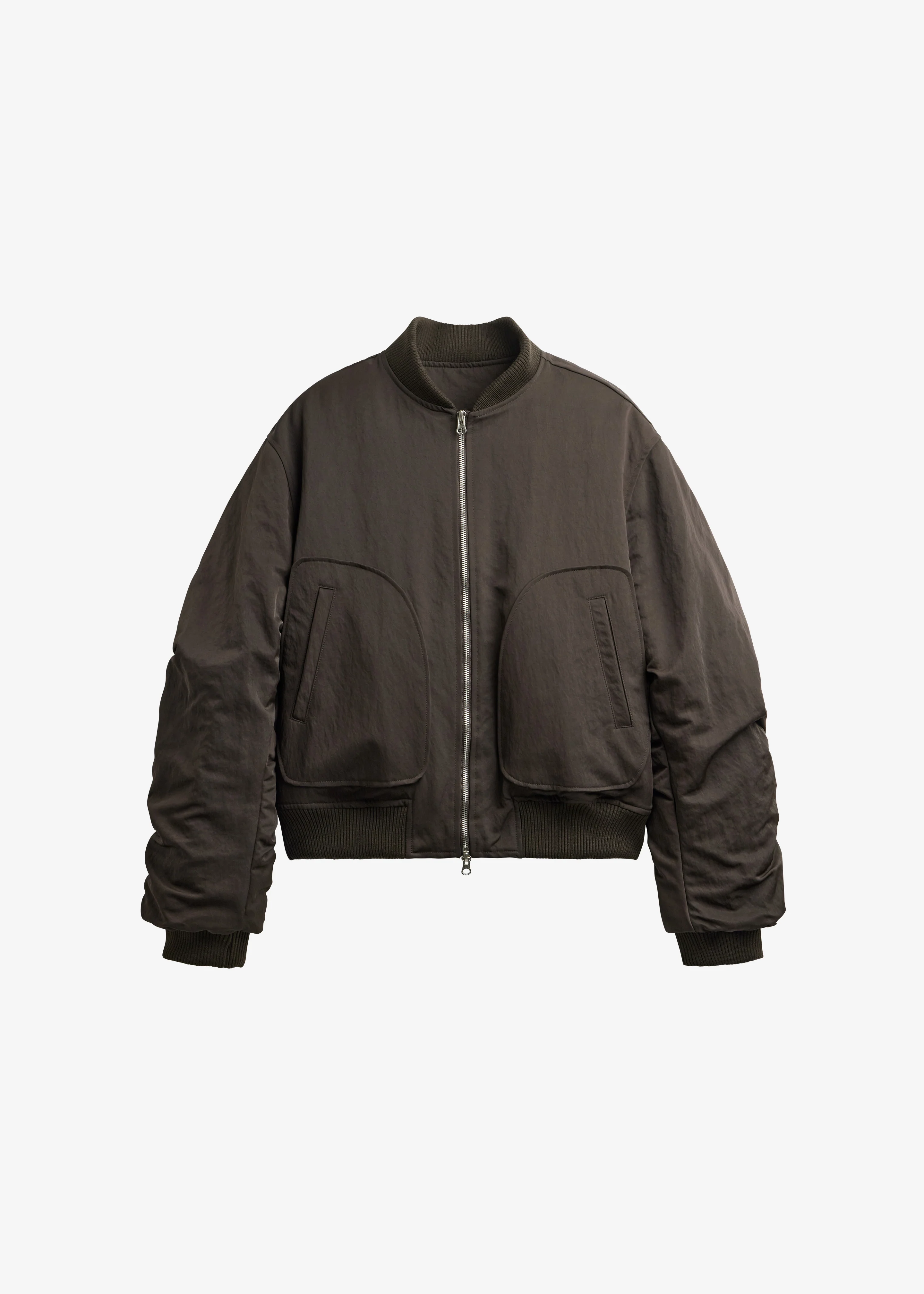 Valdres Padded Bomber Jacket - Brown - Image 8