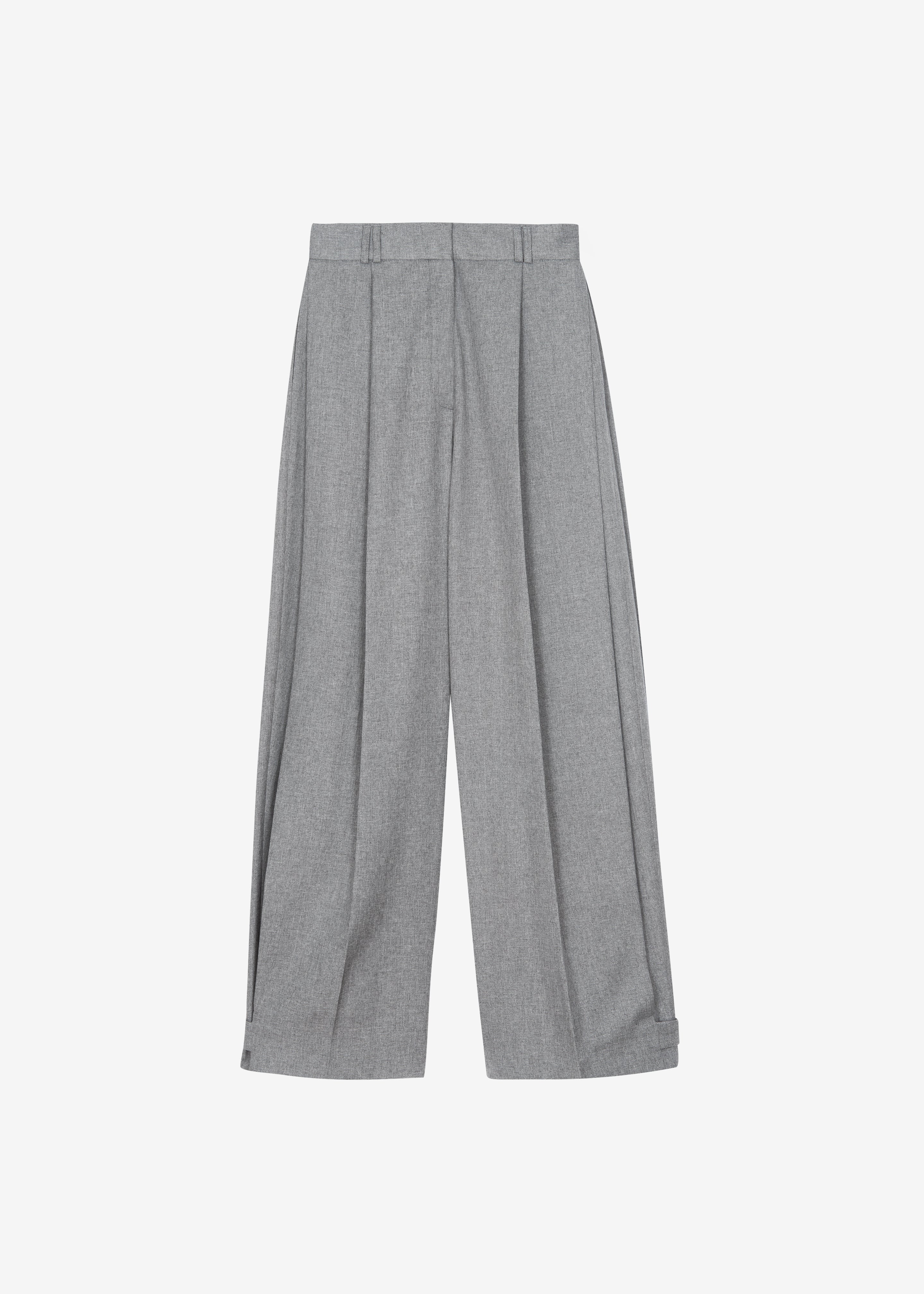 Vallsta Tailored Trousers - Grey Melange - Image 10